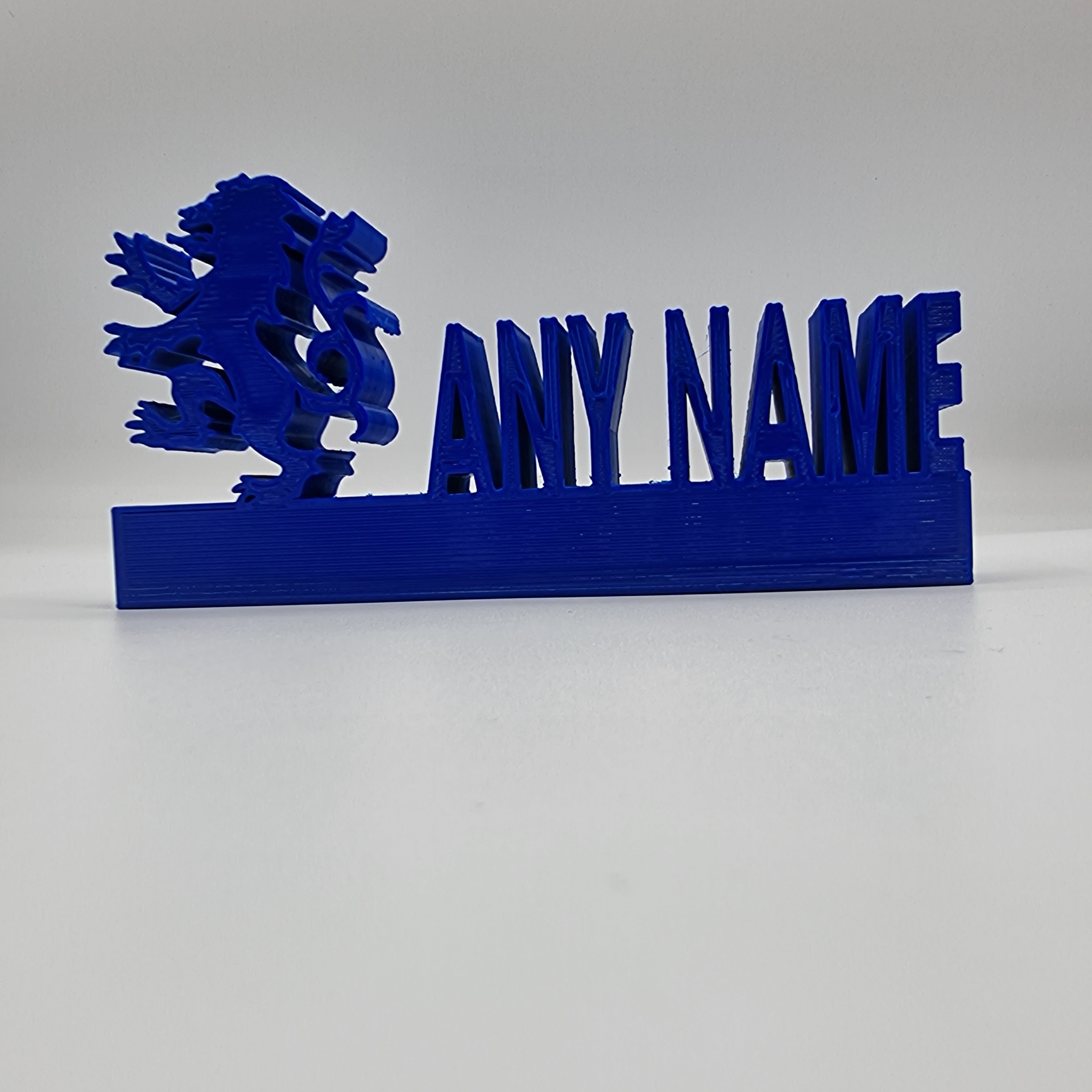 Rangers FC Personalised Name Shelf Display Stand Figure Sign Plaque Fan Gift Football 3D Printed, Rangers Gift, Name Plate, Rangers Souvenir