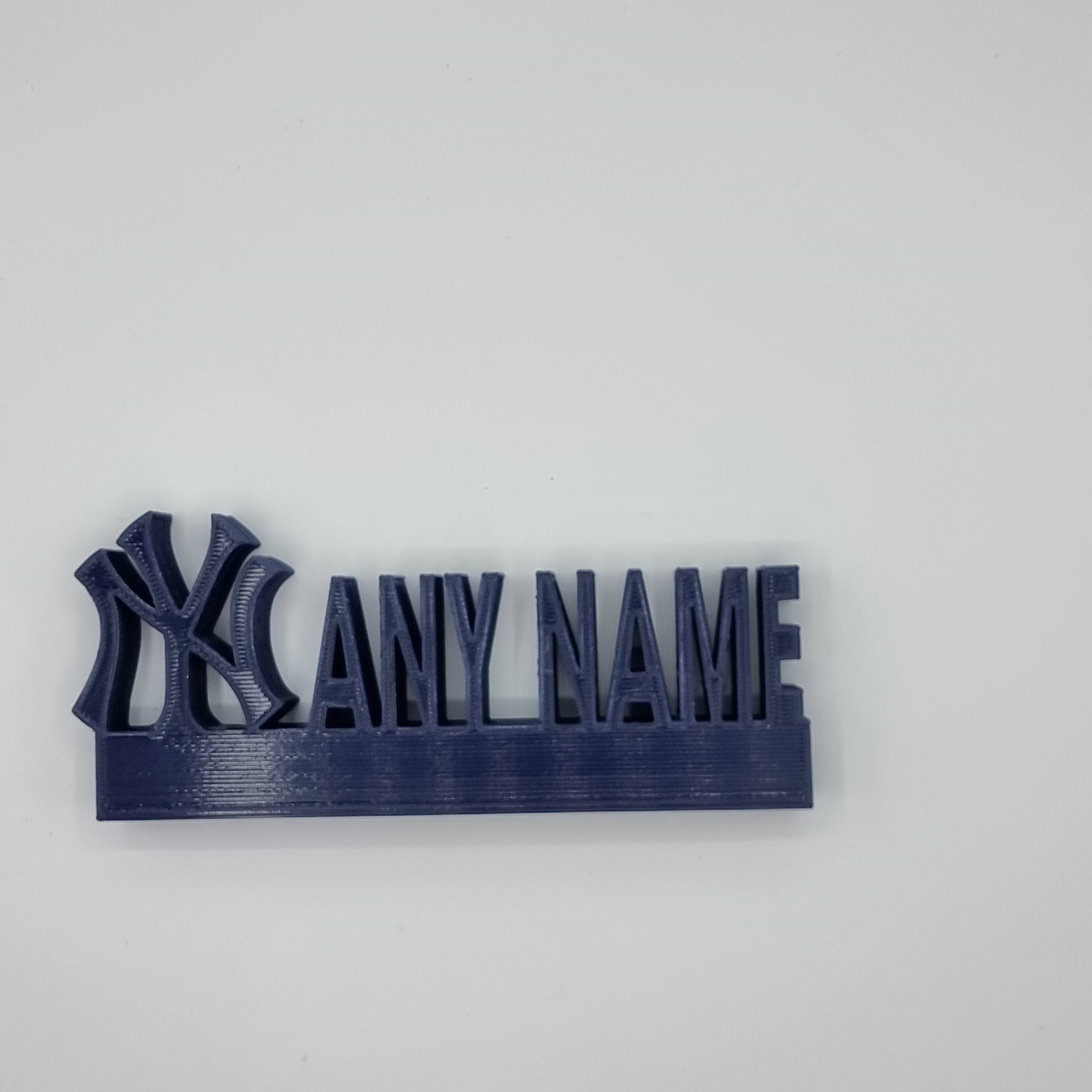 New York Yankees Personalised Name Shelf, Display Stand Sign Plaque Fan Gift NY Gift 3D Printed, NY Sign, Yankees Name Name Plate