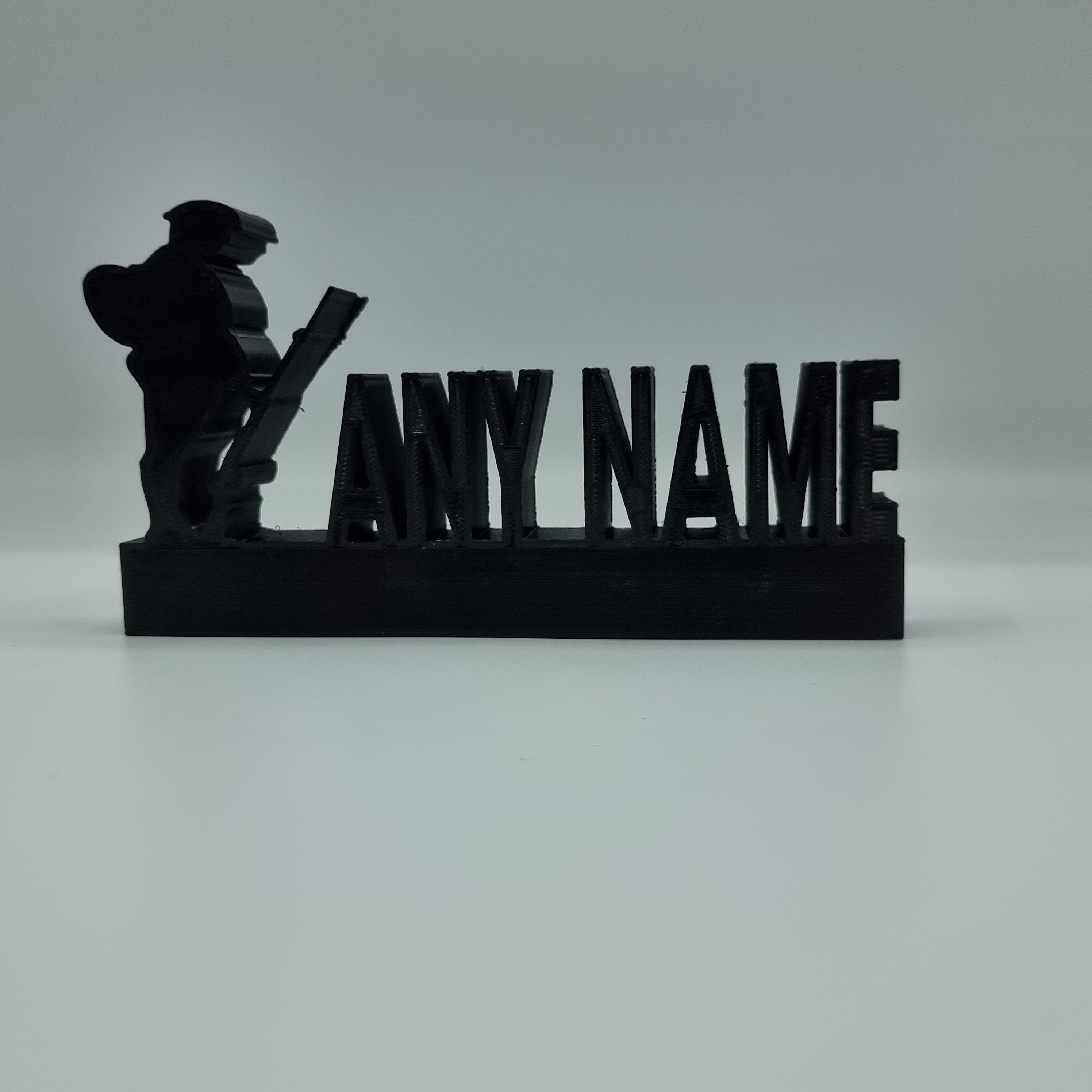 Lest We Forget Personalised Name Shelf Display, Remeberance Sunday Gift, Rememberance Gift 3D Printed, World War Gift, World War Name Plate