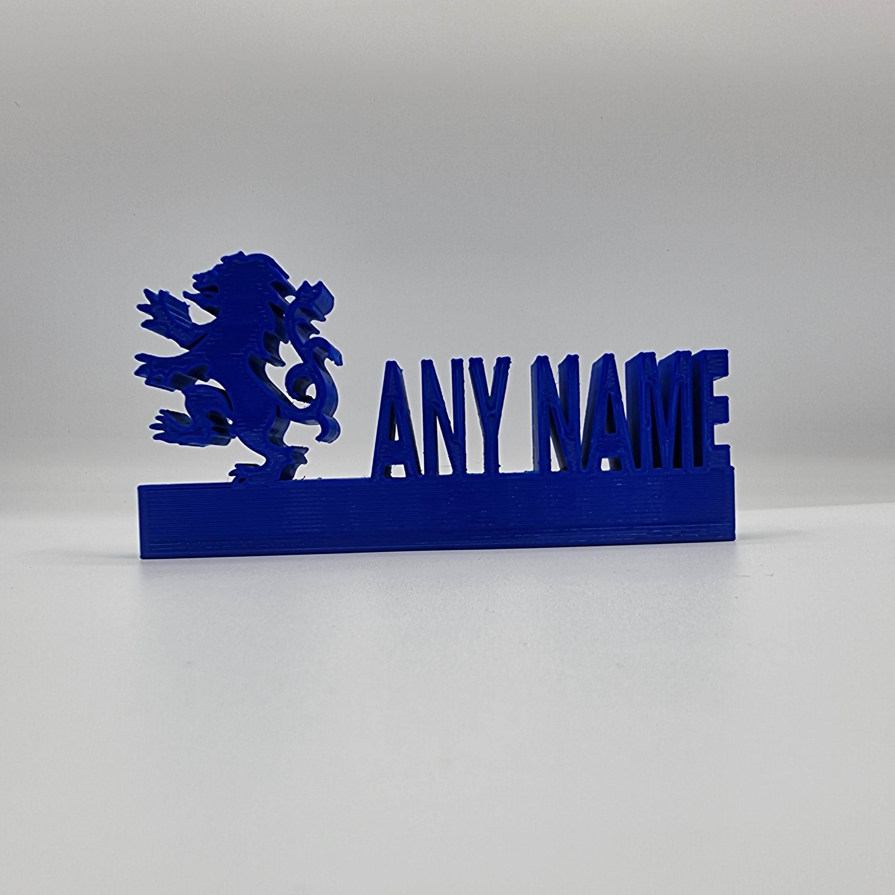 Rangers FC Personalised Name Shelf Display Stand Figure Sign Plaque Fan Gift Football 3D Printed, Rangers Gift, Name Plate, Rangers Souvenir