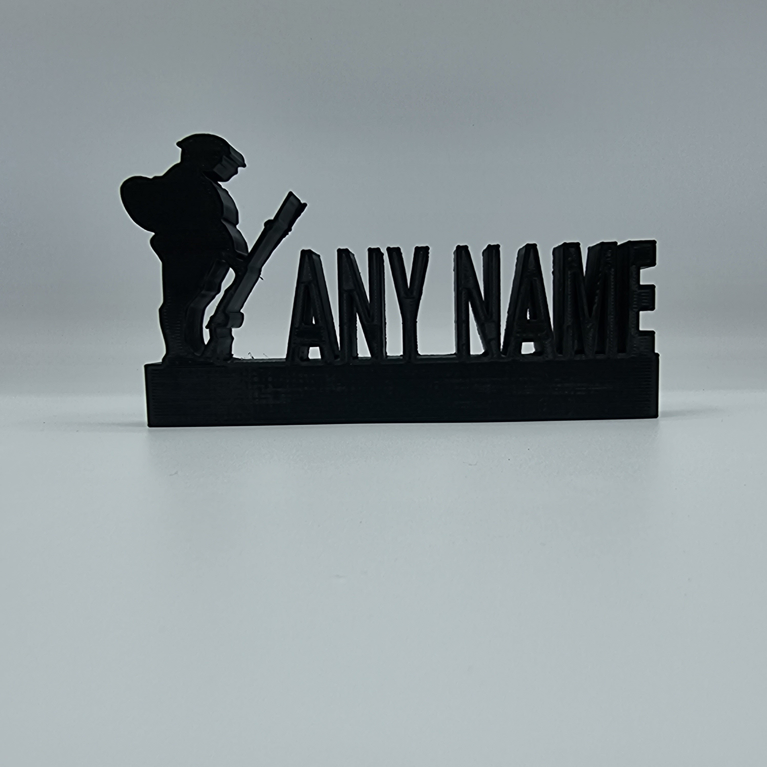 Lest We Forget Personalised Name Shelf Display, Remeberance Sunday Gift, Rememberance Gift 3D Printed, World War Gift, World War Name Plate