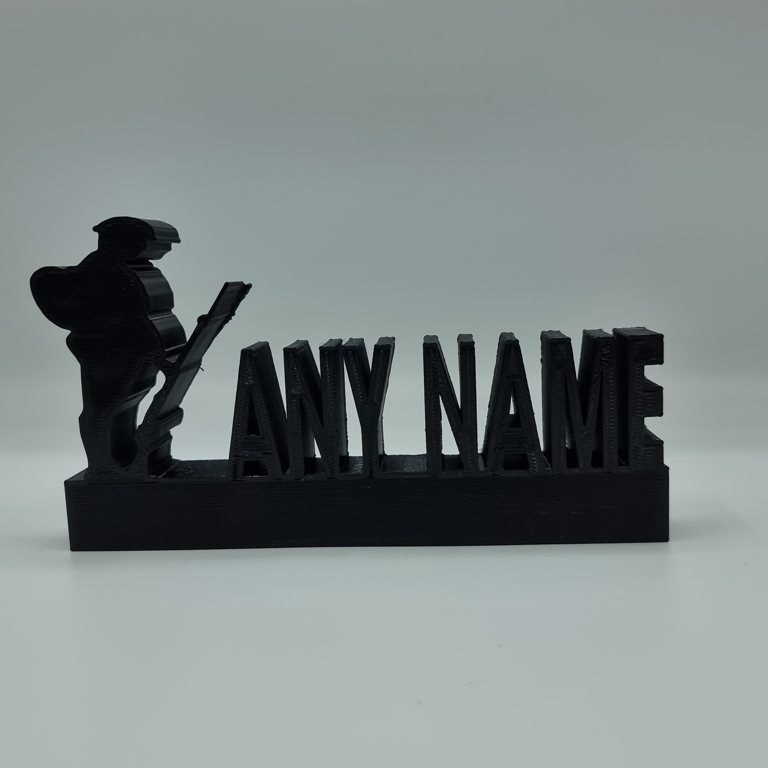 Lest We Forget Personalised Name Shelf Display, Remeberance Sunday Gift, Rememberance Gift 3D Printed, World War Gift, World War Name Plate