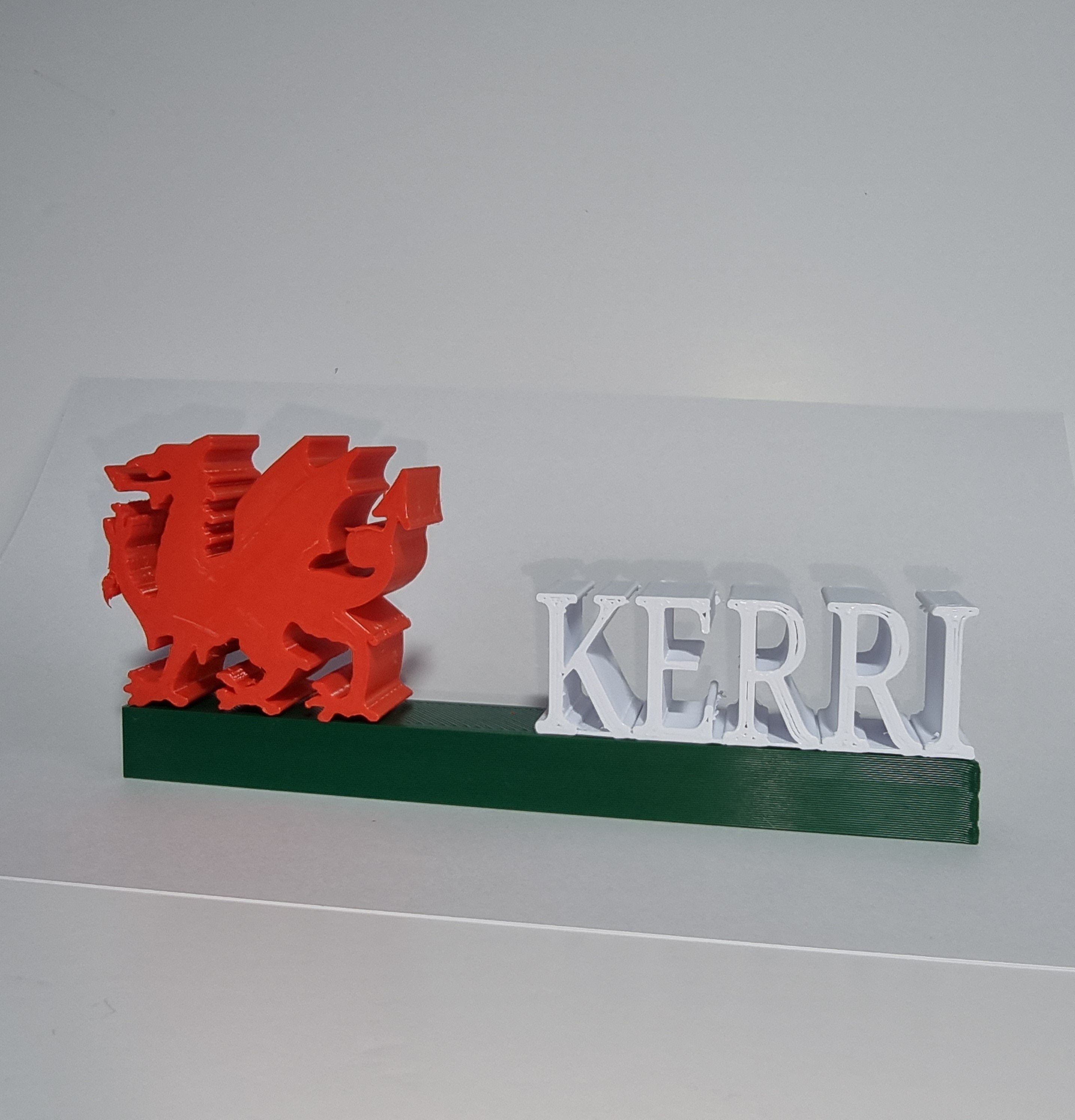 Wales Personalised Name Shelf Display Stand Figure Sign Plaque Fan Gift Welsh Gift 3D Printed, Welsh Dragon Sign, Welsh Name Name Plate