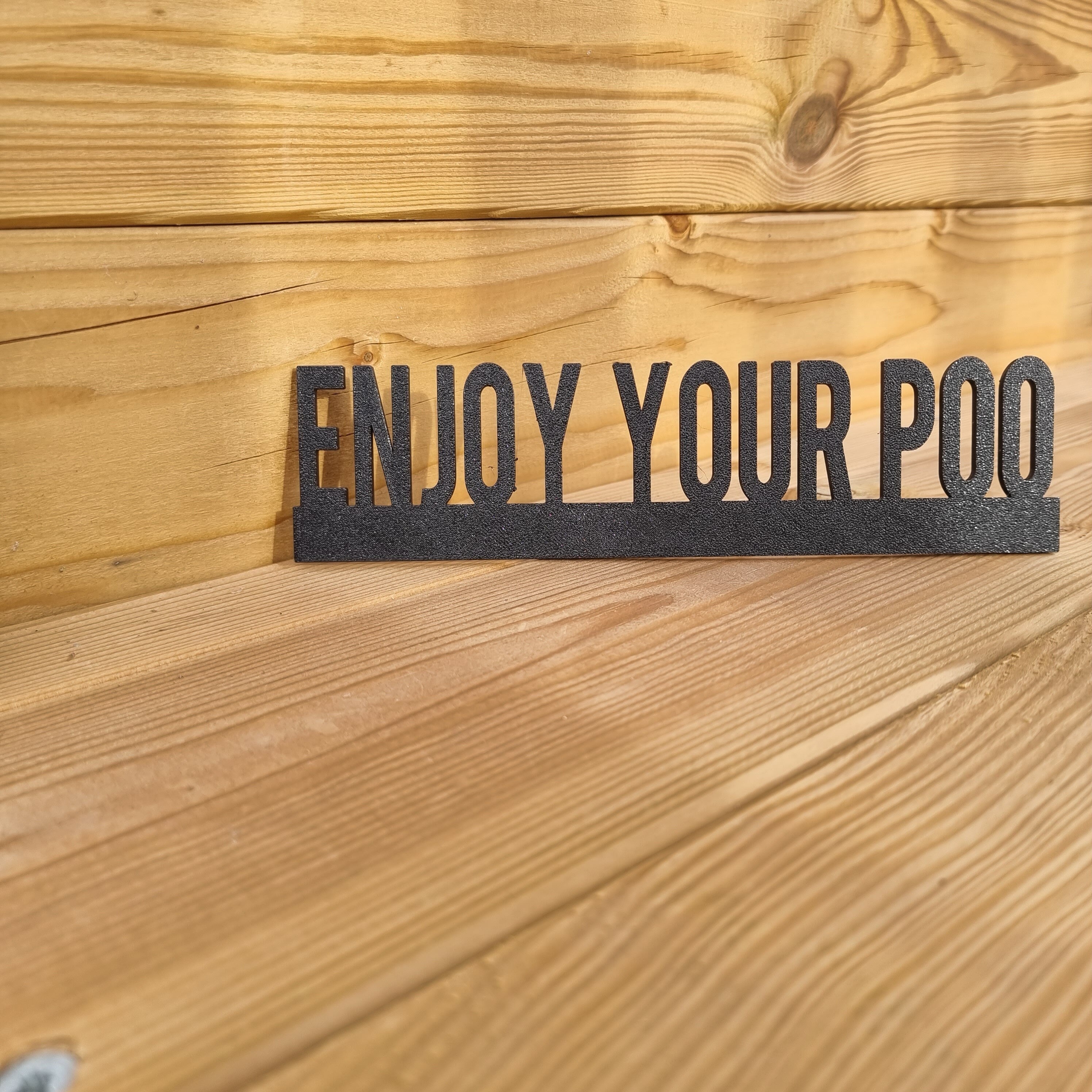 Enjoy Your Poo Door topper, shelf decor, wall decor, quirky home interior decor, quirky gift, door decoration