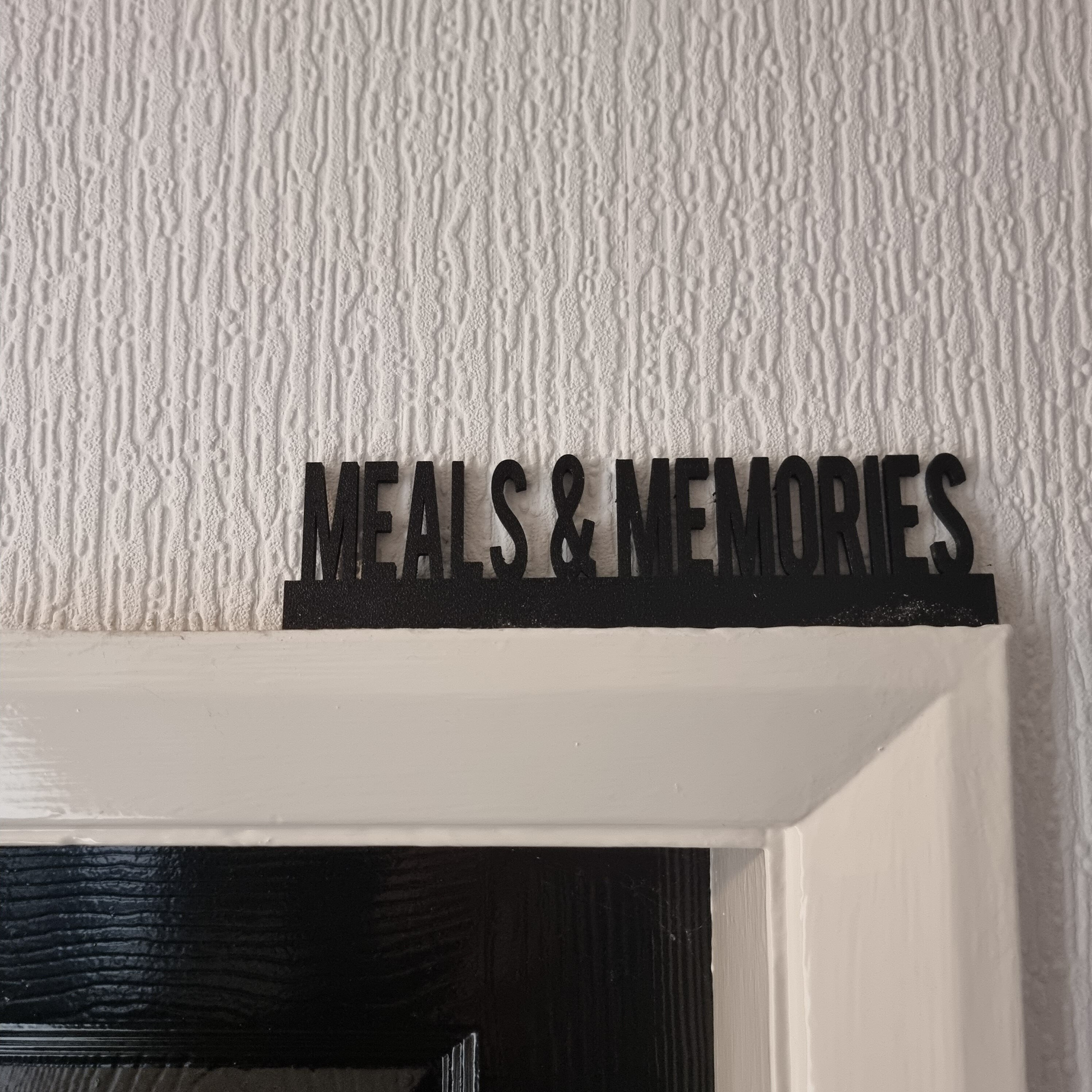 Meals & Memories Door topper, shelf decor, wall decor, quirky home interior decor, quirky gift, door decoration