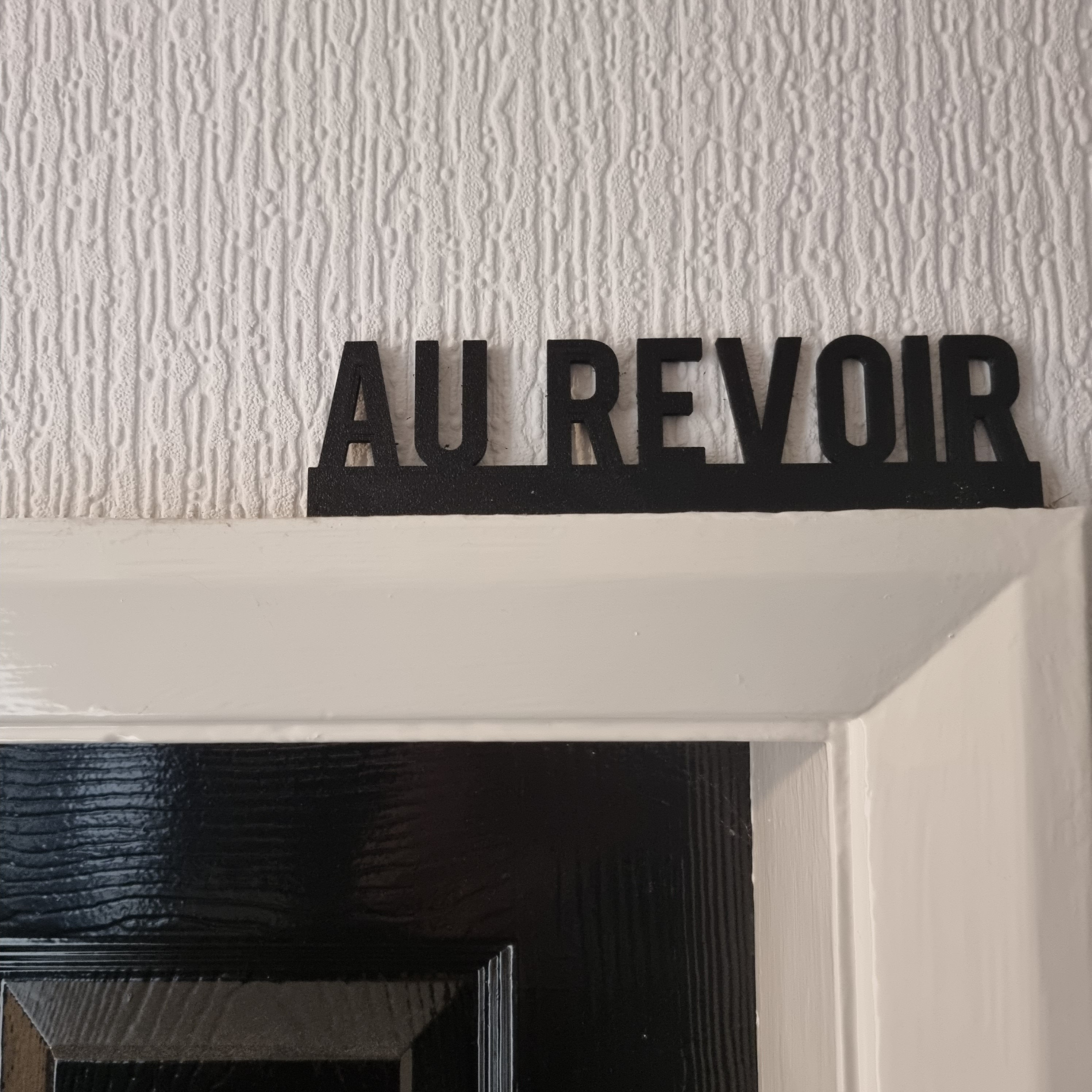 Au Revoir Door topper, shelf decor, wall decor, quirky home interior decor, quirky gift, door decoration