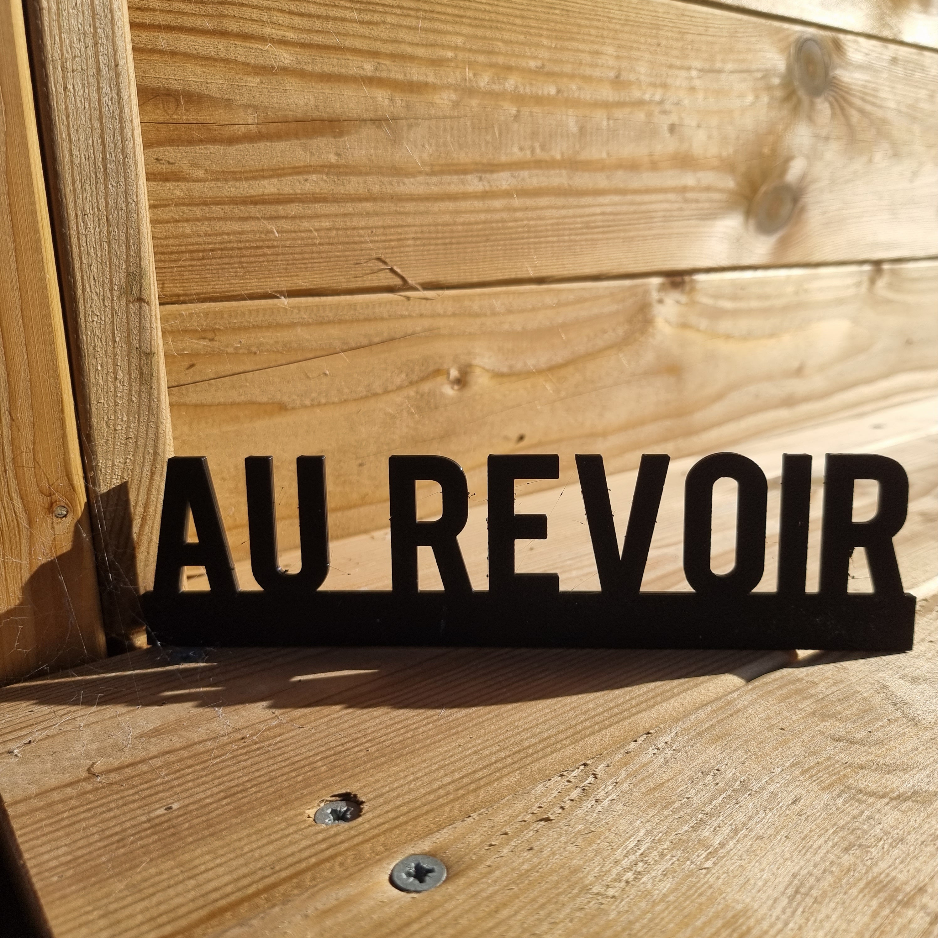 Au Revoir Door topper, shelf decor, wall decor, quirky home interior decor, quirky gift, door decoration