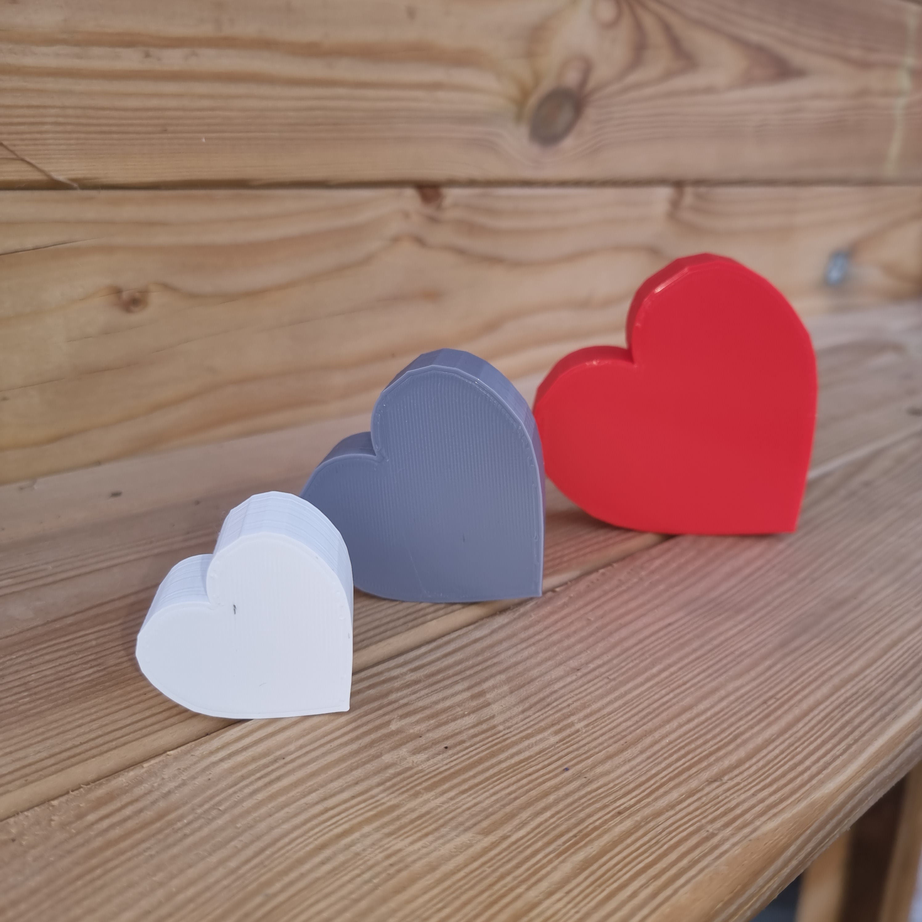 3D Printed Freestanding Customizable 3D Printed Geometric Love Heart Ornaments - Modern Decor for Home, Nursery, & Weddings, Wedding Favours