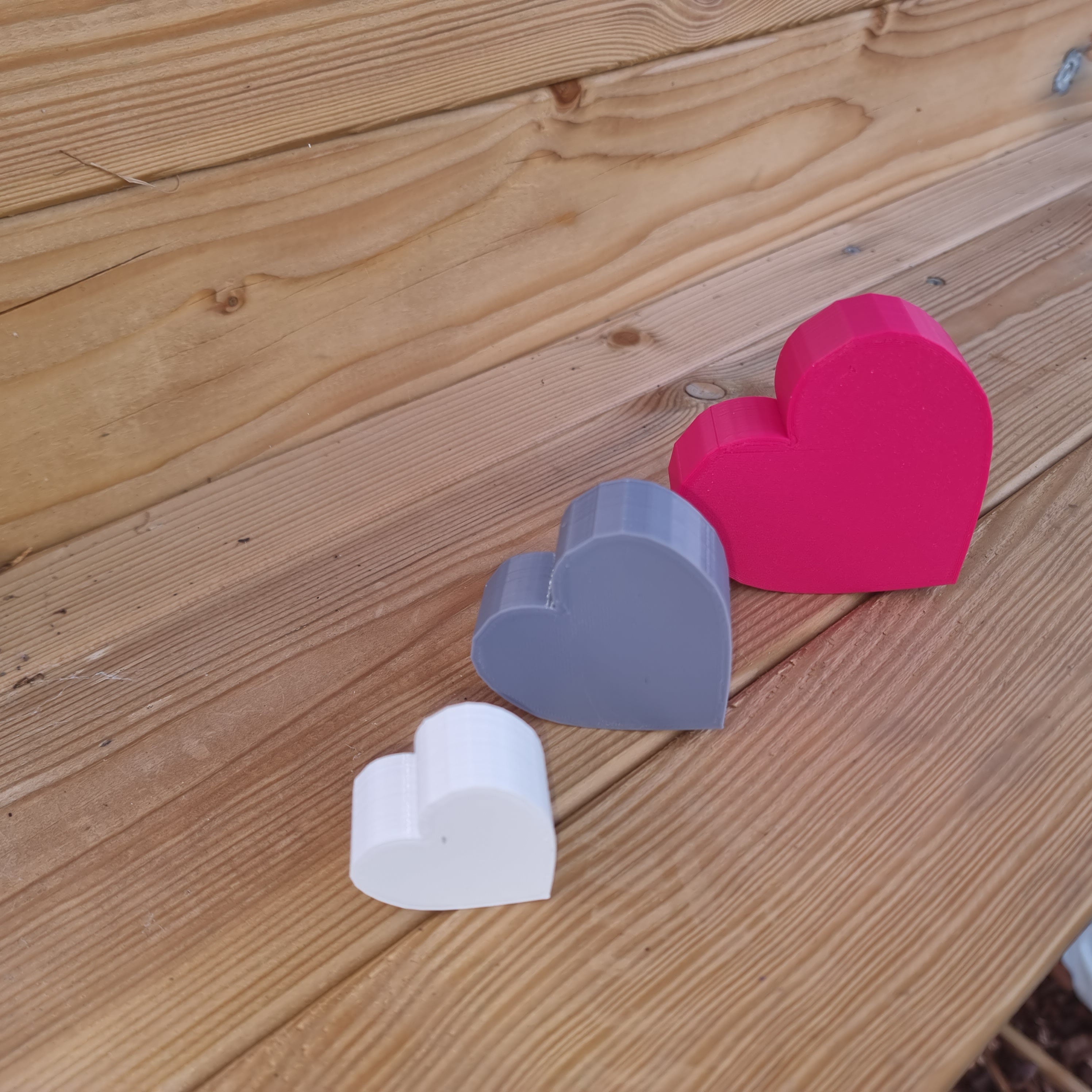 3D Printed Freestanding Customizable 3D Printed Geometric Love Heart Ornaments - Modern Decor for Home, Nursery, & Weddings, Wedding Favours