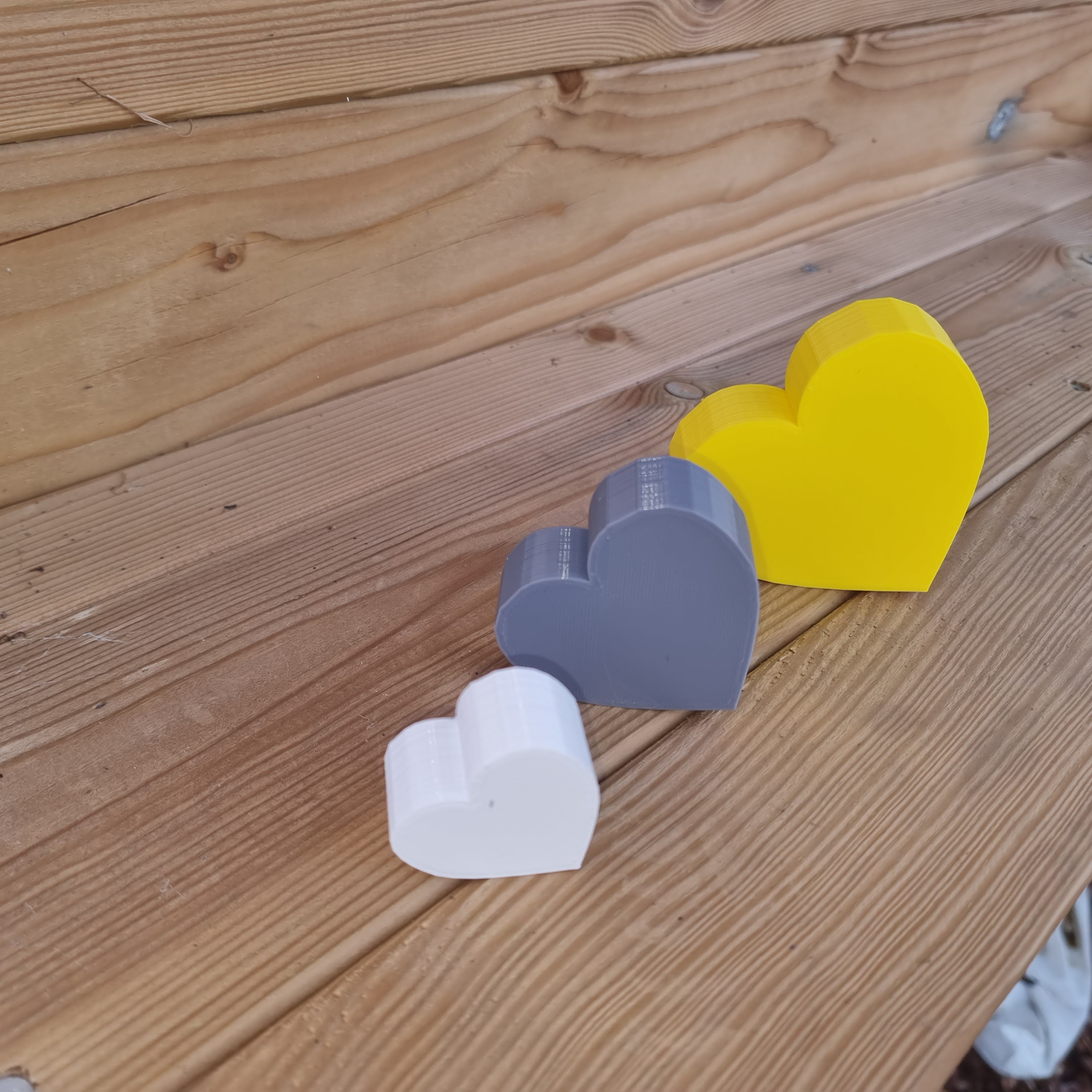 3D Printed Freestanding Customizable 3D Printed Geometric Love Heart Ornaments - Modern Decor for Home, Nursery, & Weddings, Wedding Favours