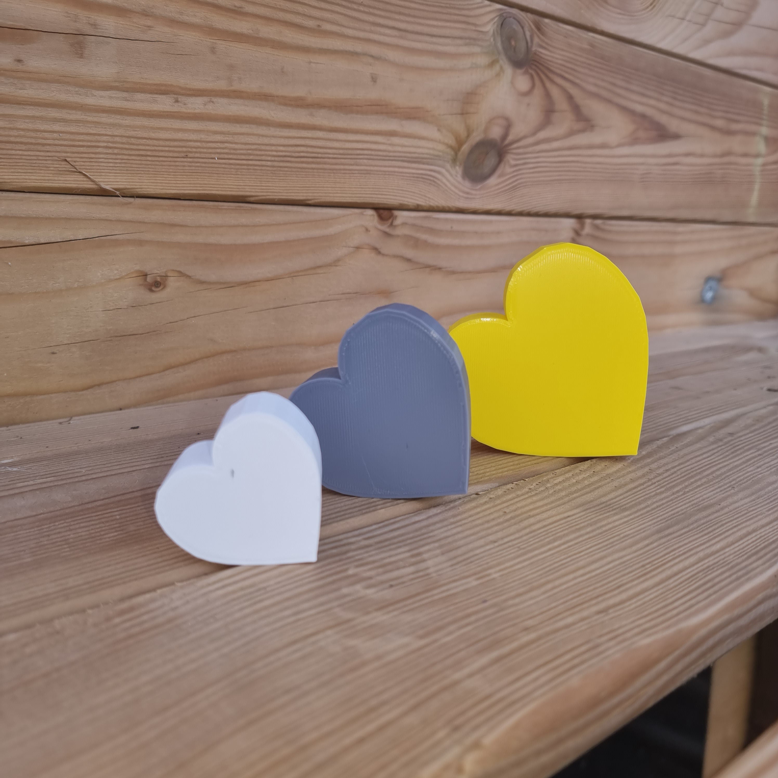 3D Printed Freestanding Customizable 3D Printed Geometric Love Heart Ornaments - Modern Decor for Home, Nursery, & Weddings, Wedding Favours