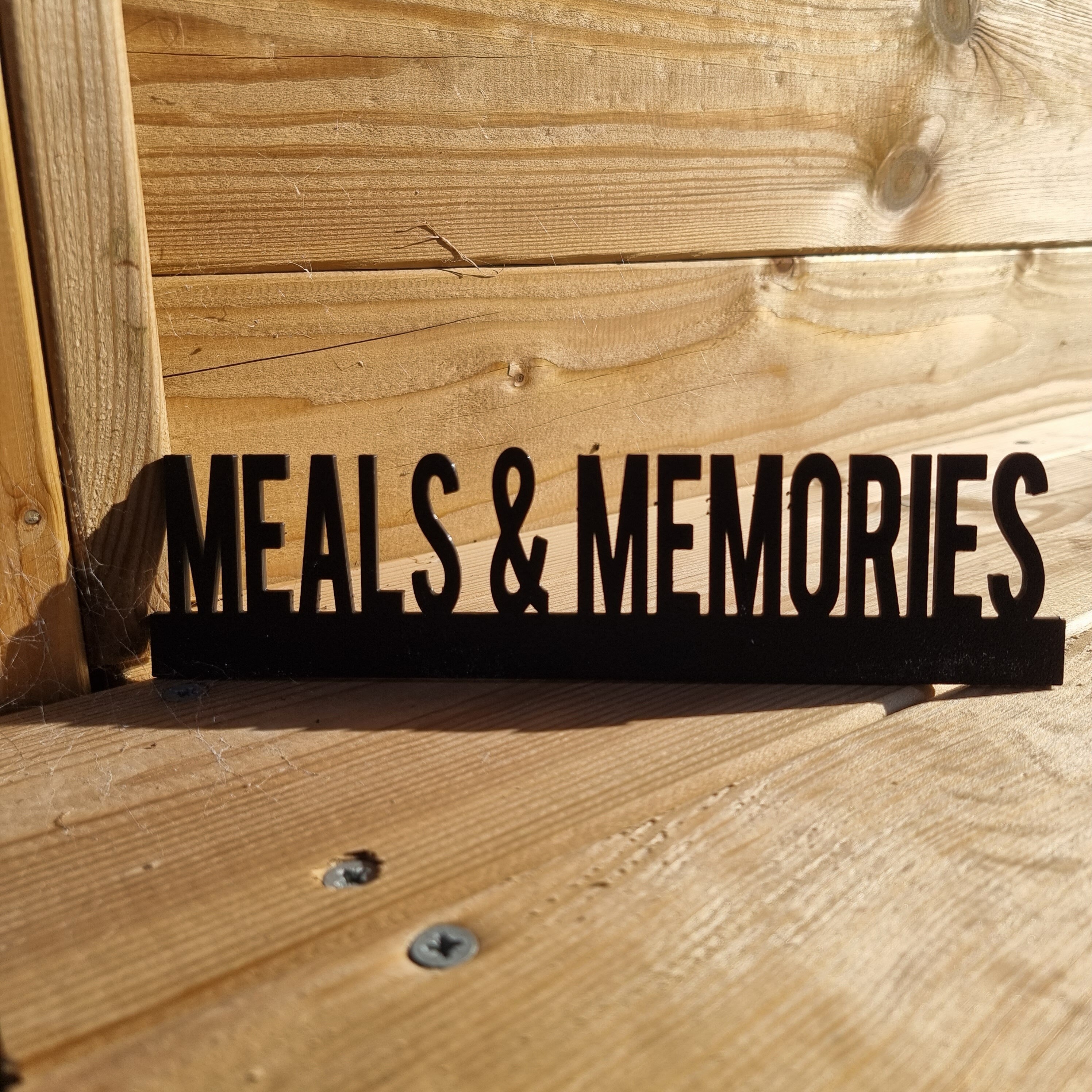 Meals & Memories Door topper, shelf decor, wall decor, quirky home interior decor, quirky gift, door decoration