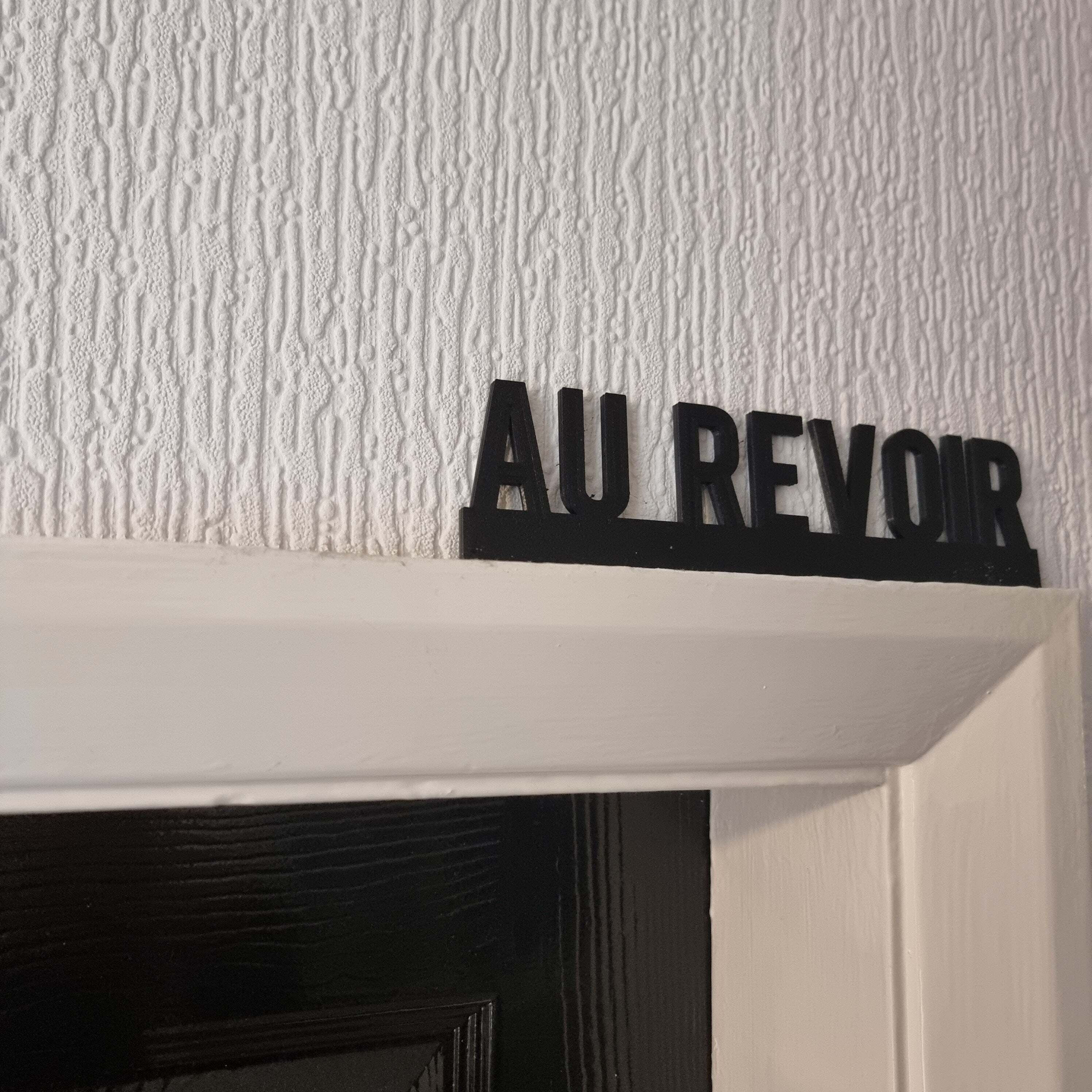 Au Revoir Door topper, shelf decor, wall decor, quirky home interior decor, quirky gift, door decoration