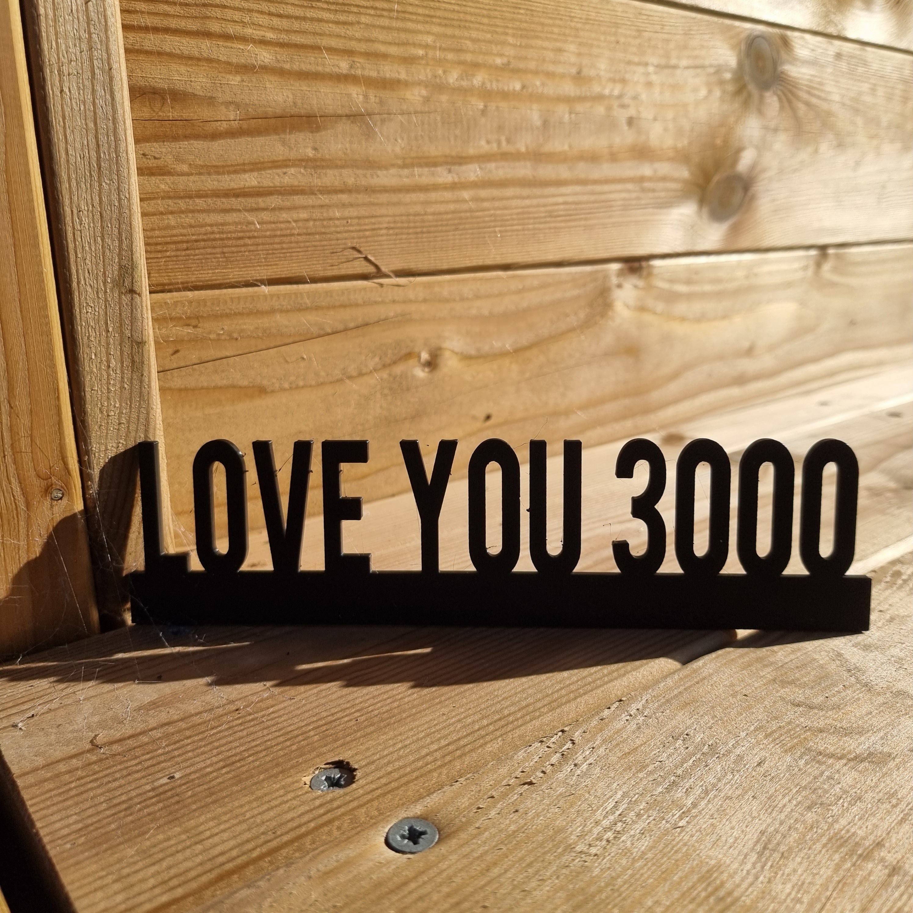 Love You 3000 Door topper, shelf decor, wall decor, quirky home interior decor, quirky gift, door decoration