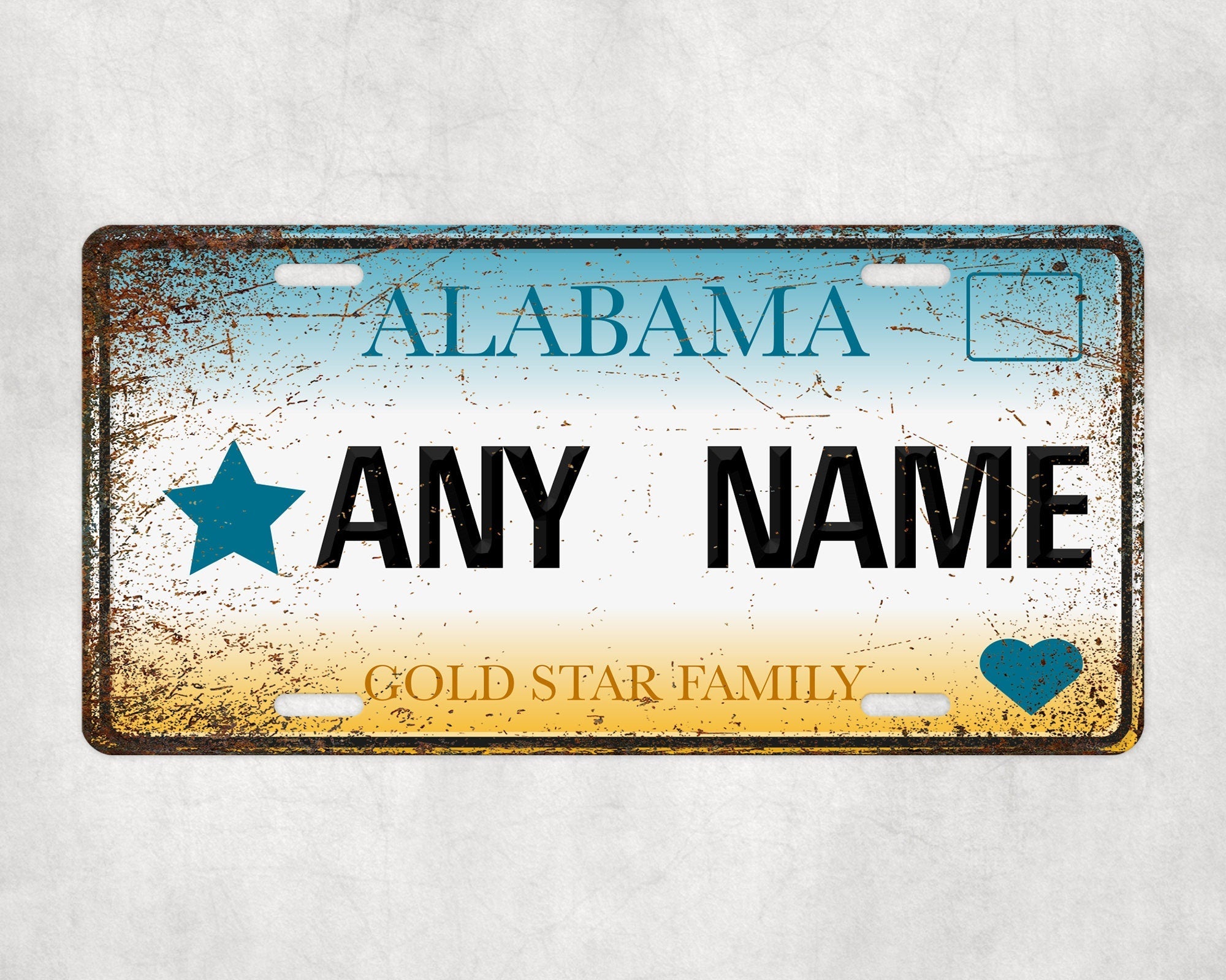 Personalized ALABAMA License Plate - US State Souvenir, Unique Car Tag, License Plate, Novelty Plate, State Tags, Rustic License Plate