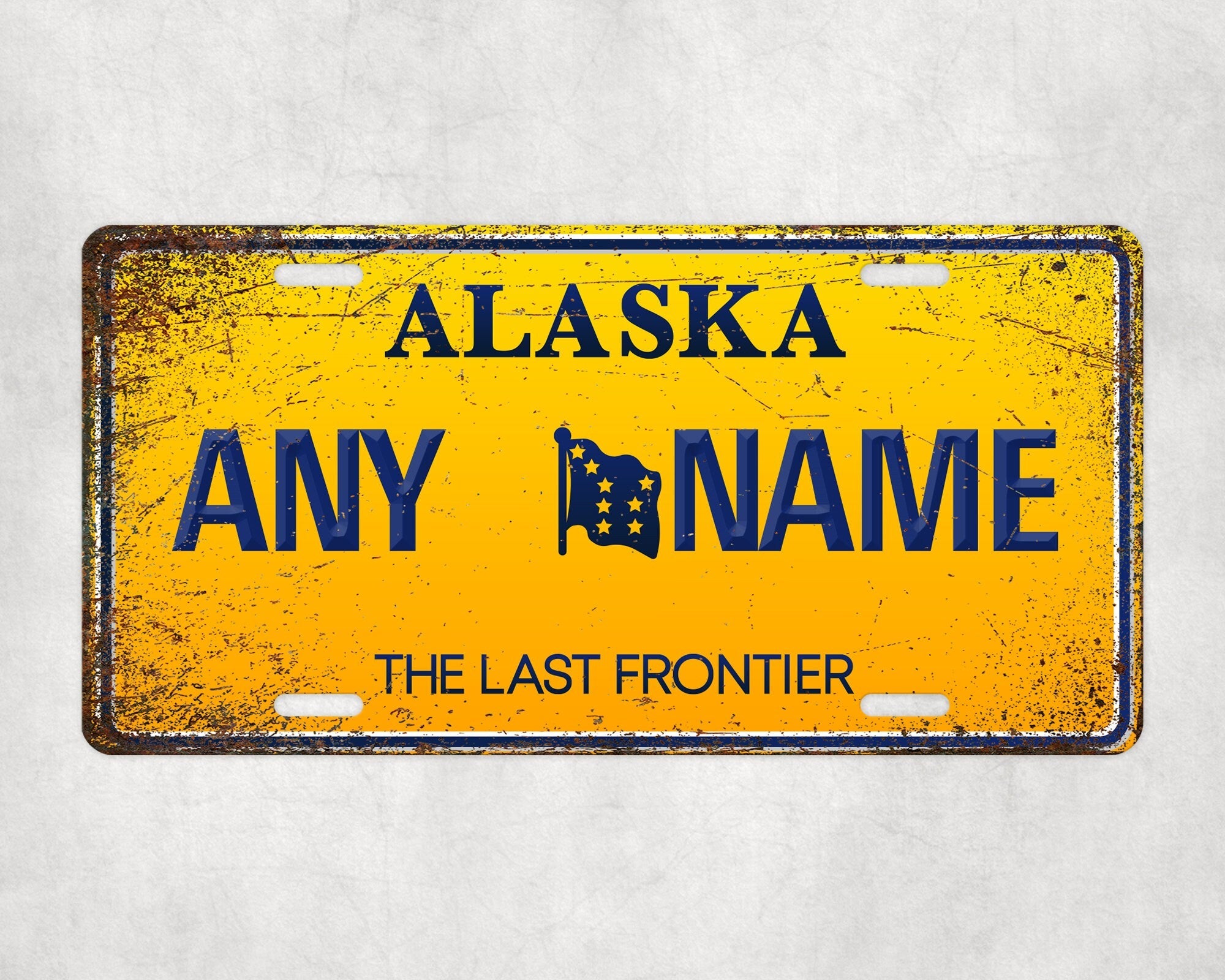 Personalized ALASKA License Plate - US State Souvenir, Unique Car Tag, License Plate, Novelty Plate, State Tags, Rustic License Plate