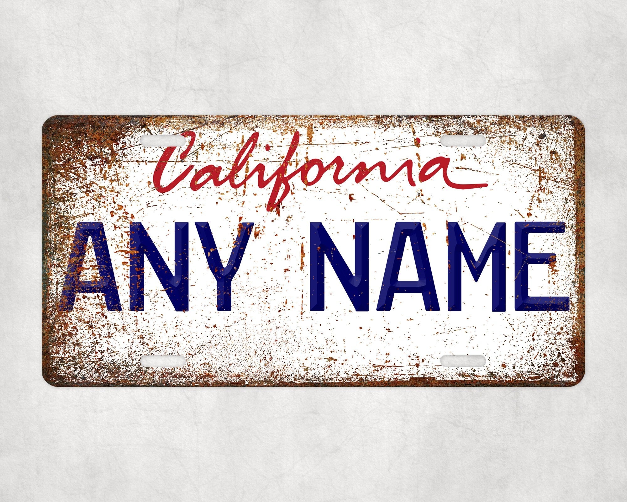 Personalized CALIFORNIA License Plate - US State Souvenir, Unique Car Tag, License Plate, Novelty Plate, State Tags, Rustic License Plate