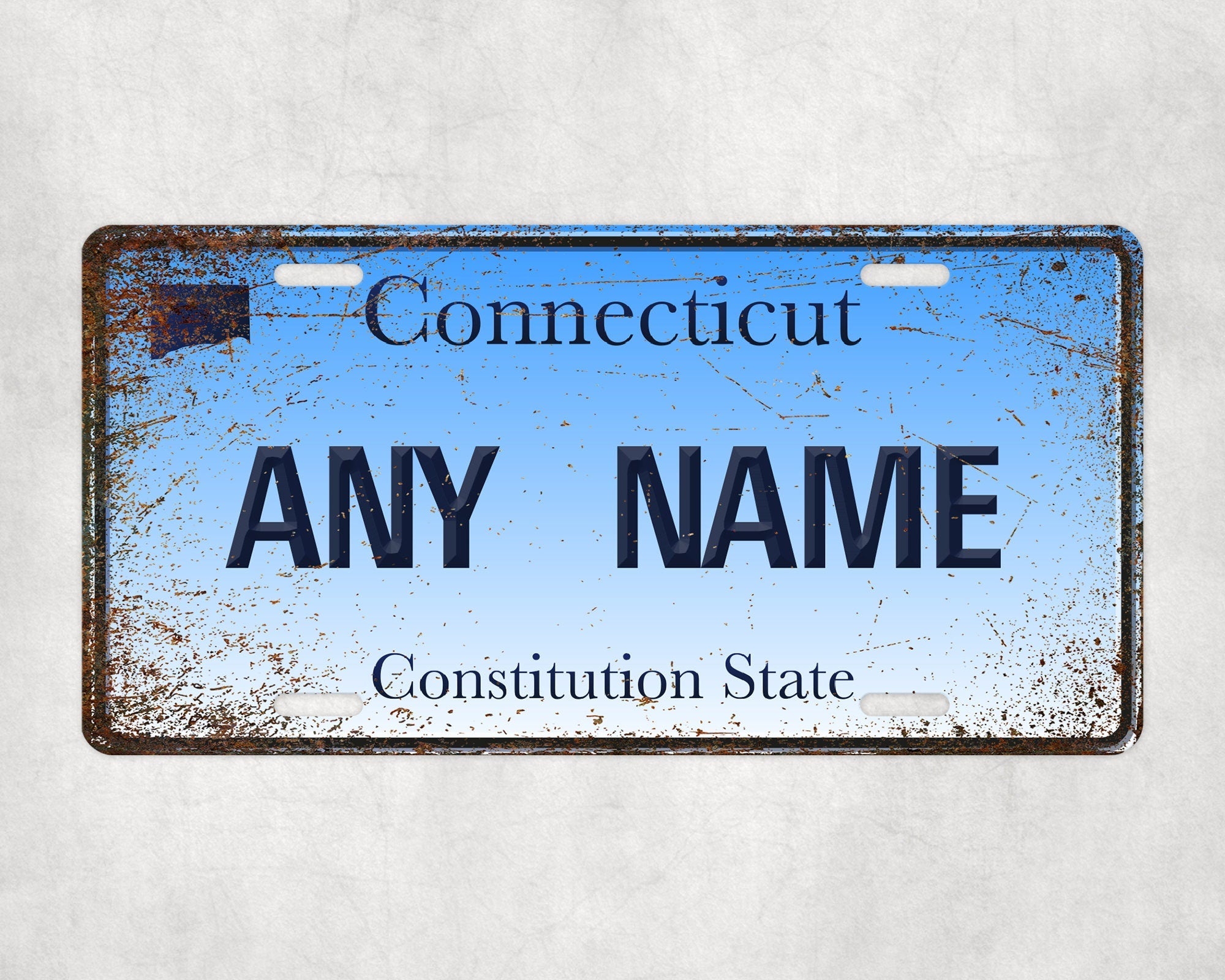 Personalized CONNECTICUT License Plate - US State Souvenir, Unique Car Tag, License Plate, Novelty Plate, State Tags, Rustic License Plate