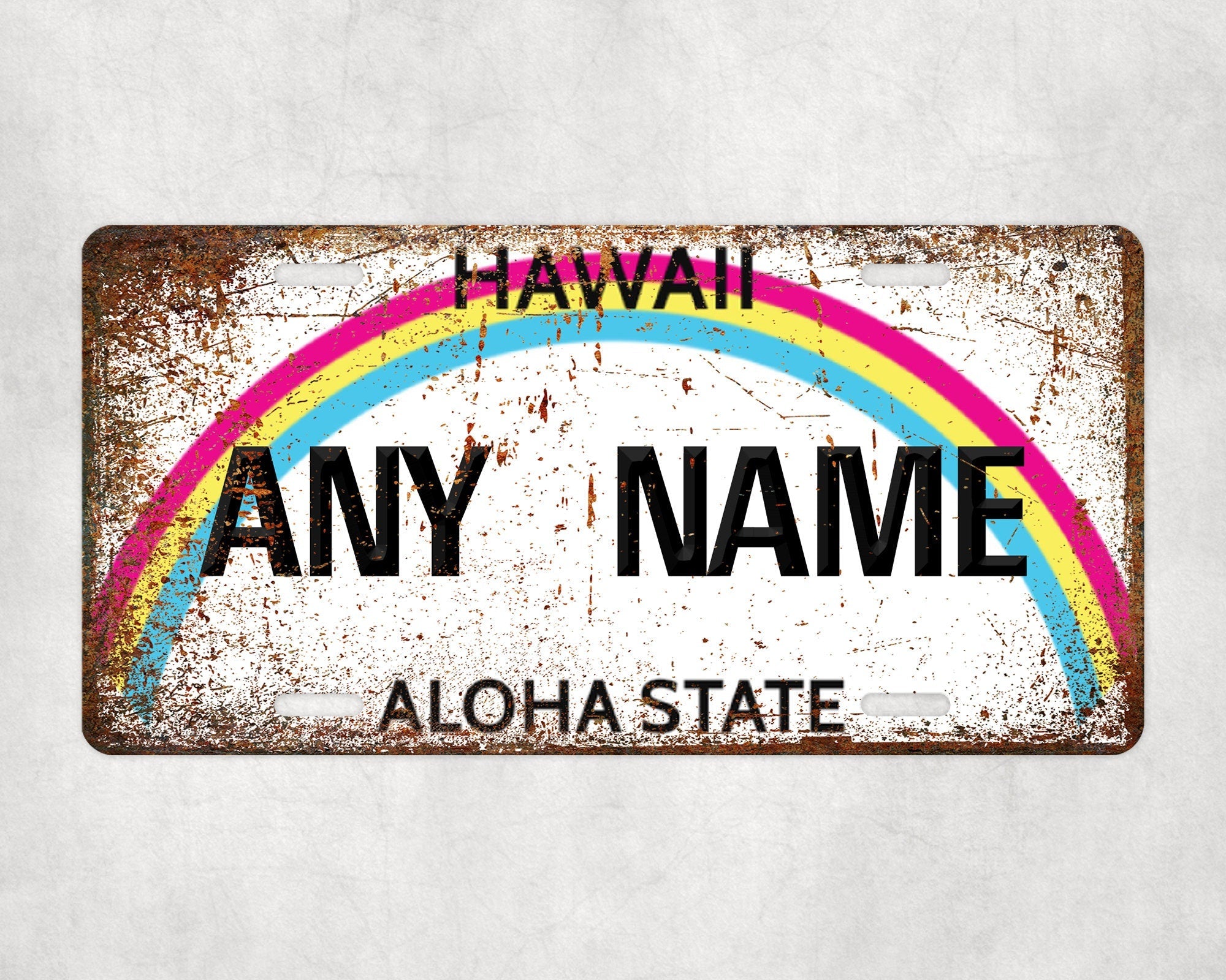 Personalized HAWAII License Plate - US State Souvenir, Unique Car Tag, License Plate, Novelty Plate, State Tags, Rustic License Plate