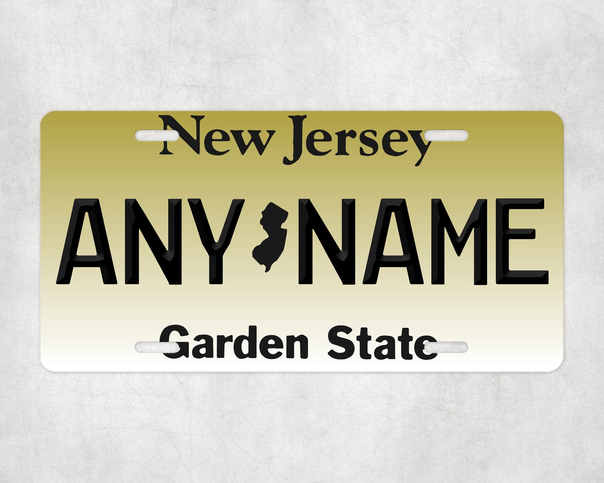 Personalized NEW JERSEY License Plate - US State Souvenir, Unique Car Tag, License Plate, Novelty Plate, State Tags, Rustic License Plate