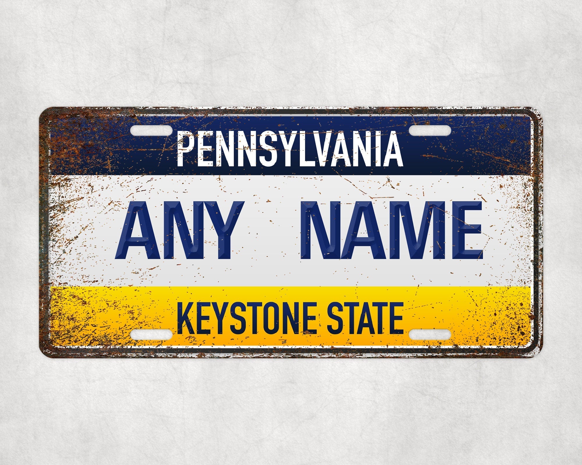 Personalized PENNSYLVANIA License Plate - US State Souvenir, Unique Car Tag, License Plate, Novelty Plate, State Tags, Rustic License Plate