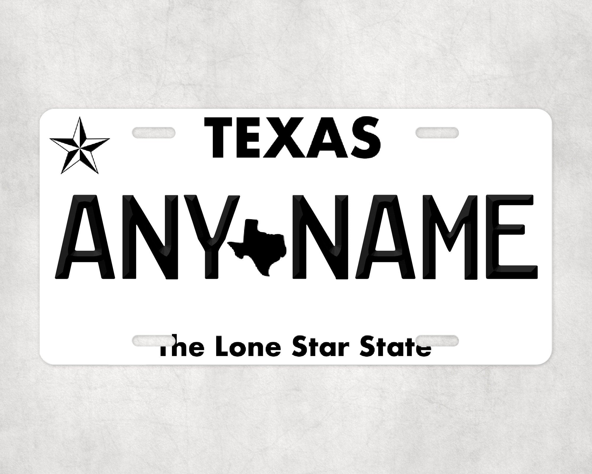 Personalized TEXAS License Plate - US State Souvenir, Unique Car Tag, License Plate, Novelty Plate, State Tags, Rustic License Plate