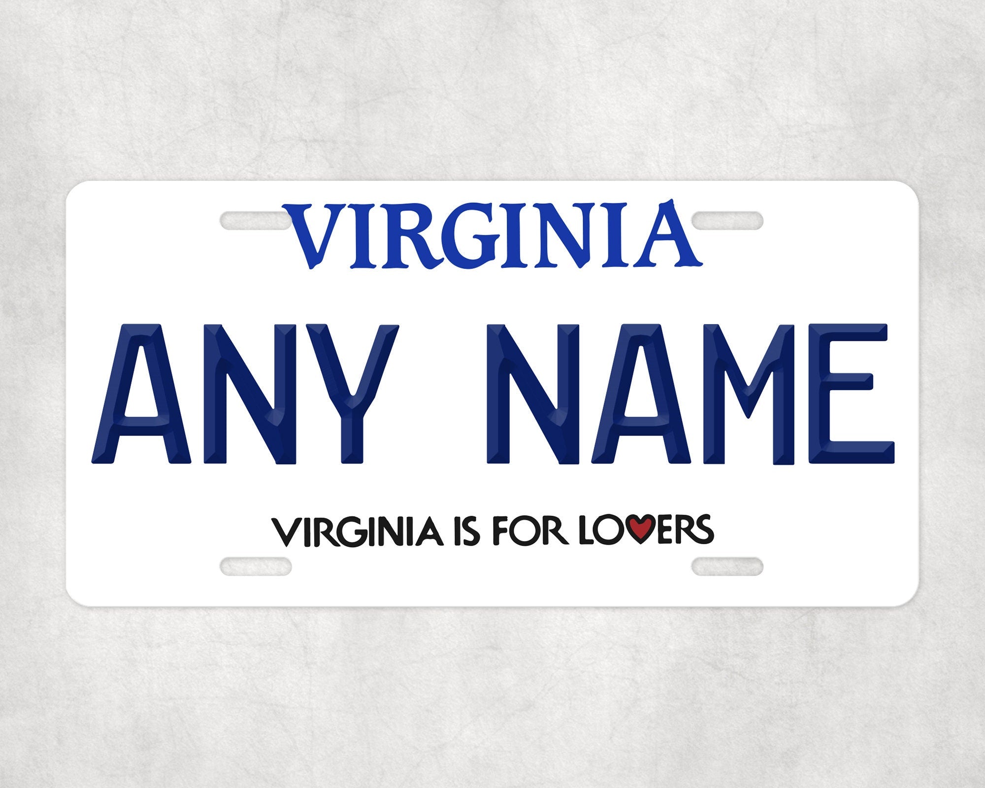 Personalized VIRGINIA License Plate - US State Souvenir, Unique Car Tag, License Plate, Novelty Plate, State Tags, Rustic License Plate