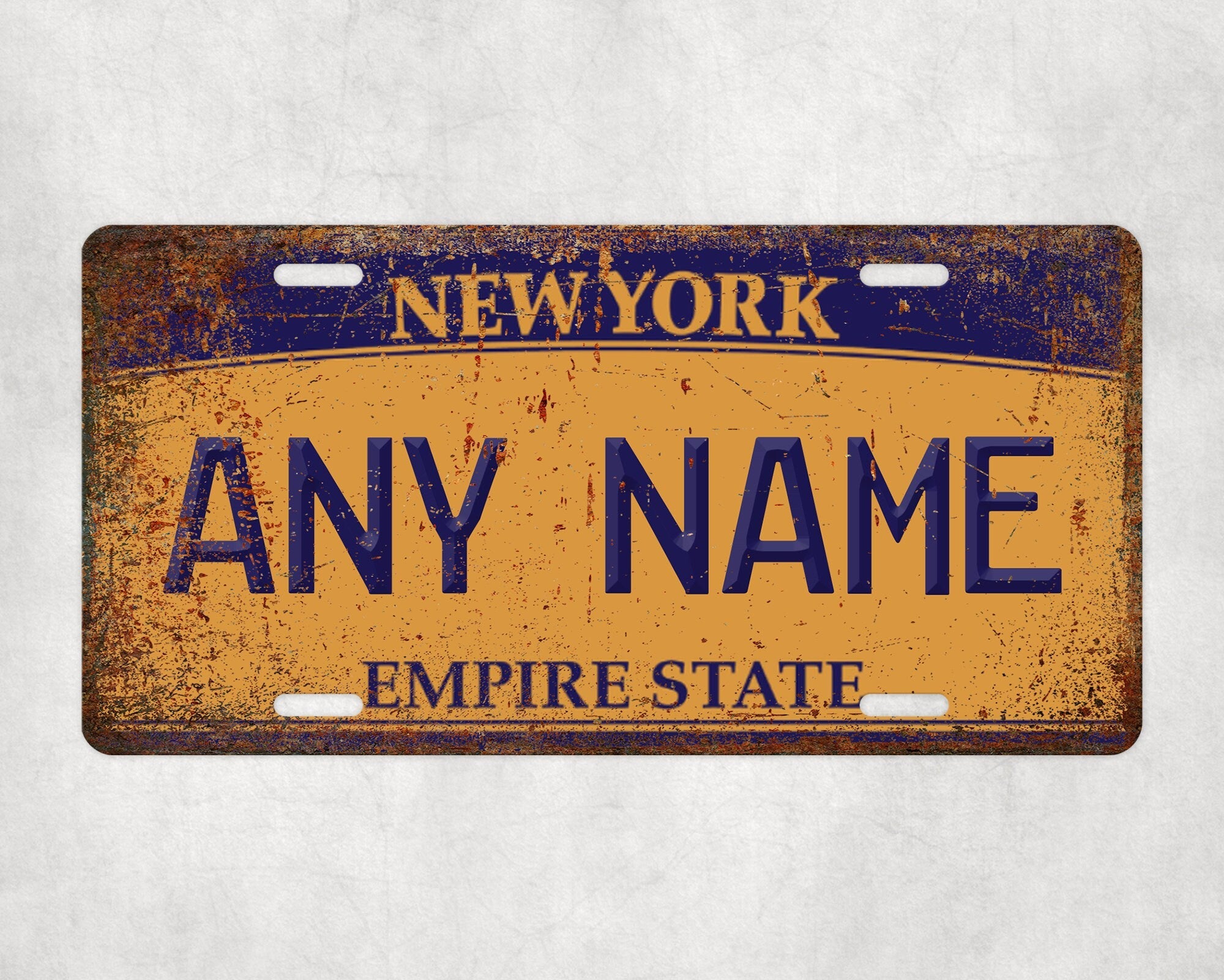 Personalized NEW YORK License Plate - US State Souvenir, Unique Car Tag, License Plate, Novelty Plate, State Tags, Rustic License Plate