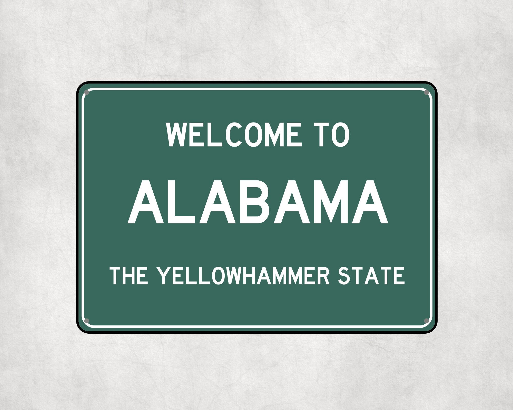 Welcome to ALABAMA Sign, Alabama Metal Sign, Alabama Gift, Montana Gifts, Alabama Souvenir, Alabama Yellowhammer State