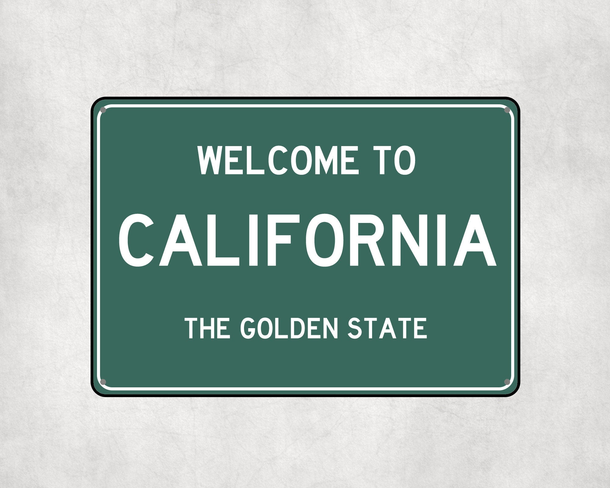 Welcome to California Sign, California Metal Sign, California Gift, California Gifts, California Souvenir, California Golden State