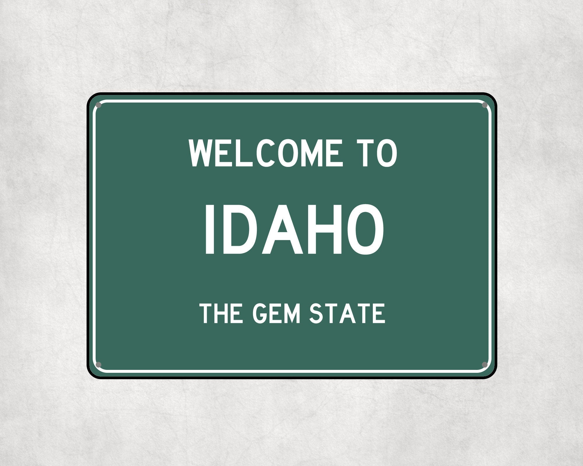 Welcome to Idaho Sign, Idaho Metal Sign, Idaho Gift, Idaho Gifts, Idaho Souvenir, Idaho Gem State