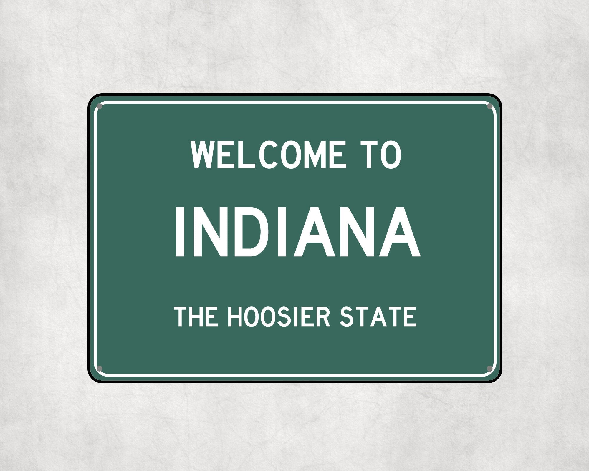 Welcome to Indiana Sign, Indiana Metal Sign, Indiana Gift, Indiana Gifts, Indiana Souvenir, Indiana Hoosier State