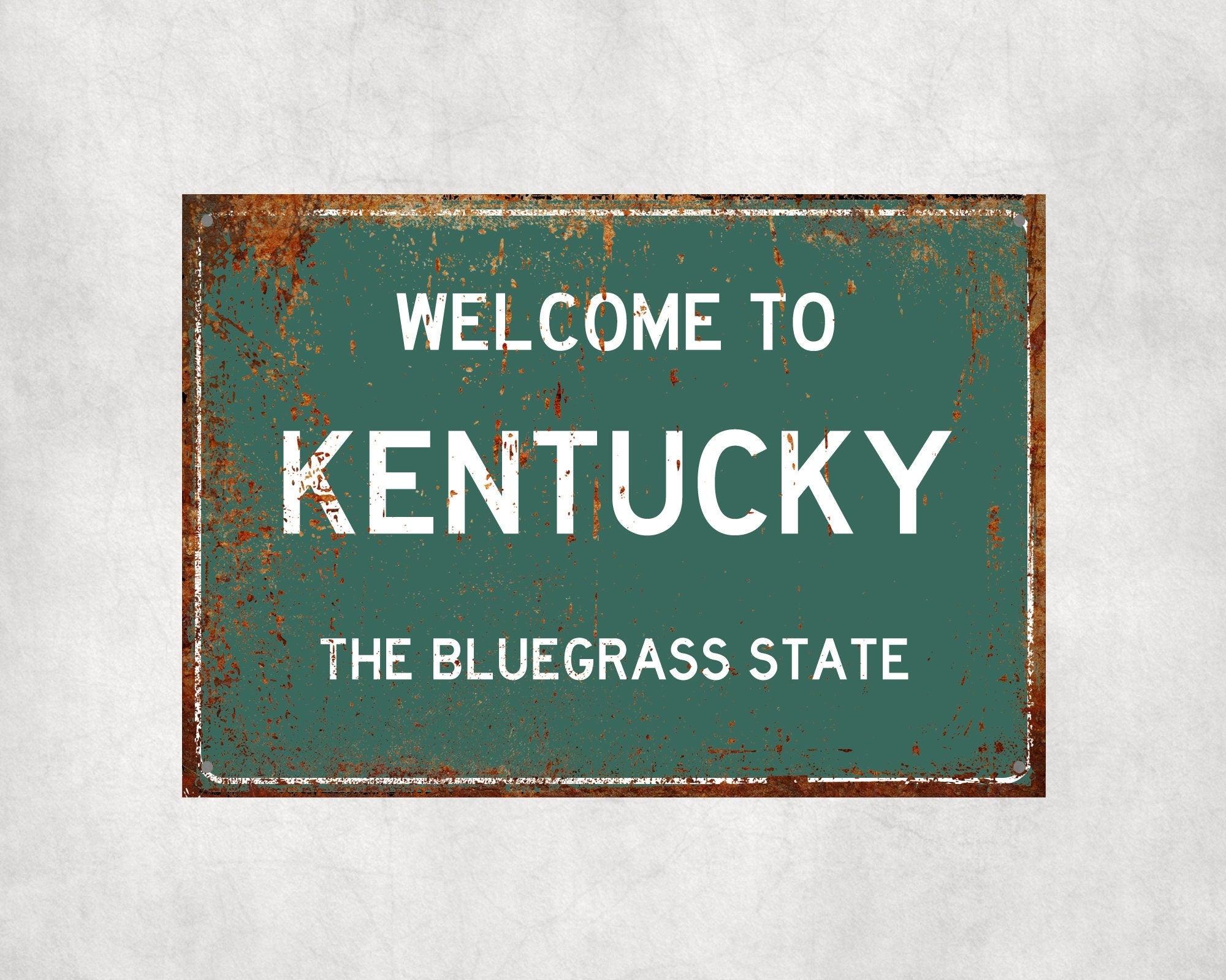 Welcome to Kentucky Sign, Kentucky Metal Sign, Kentucky Gift, Kentucky Gifts, Kentucky Souvenir, Kentucky Bluegrass State