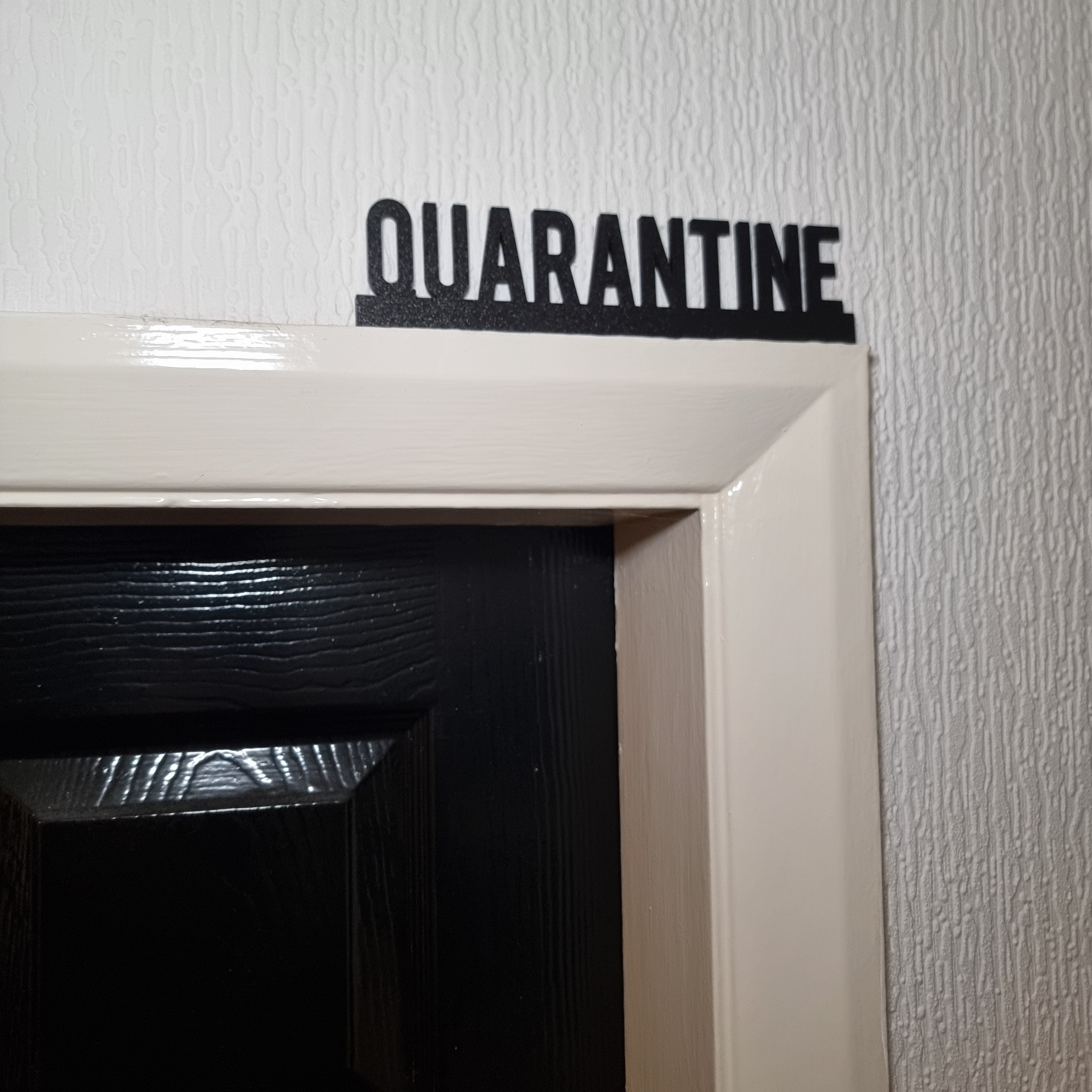 Quarantine Door topper, shelf decor, wall decor, quirky home interior decor, quirky gift, door decoration