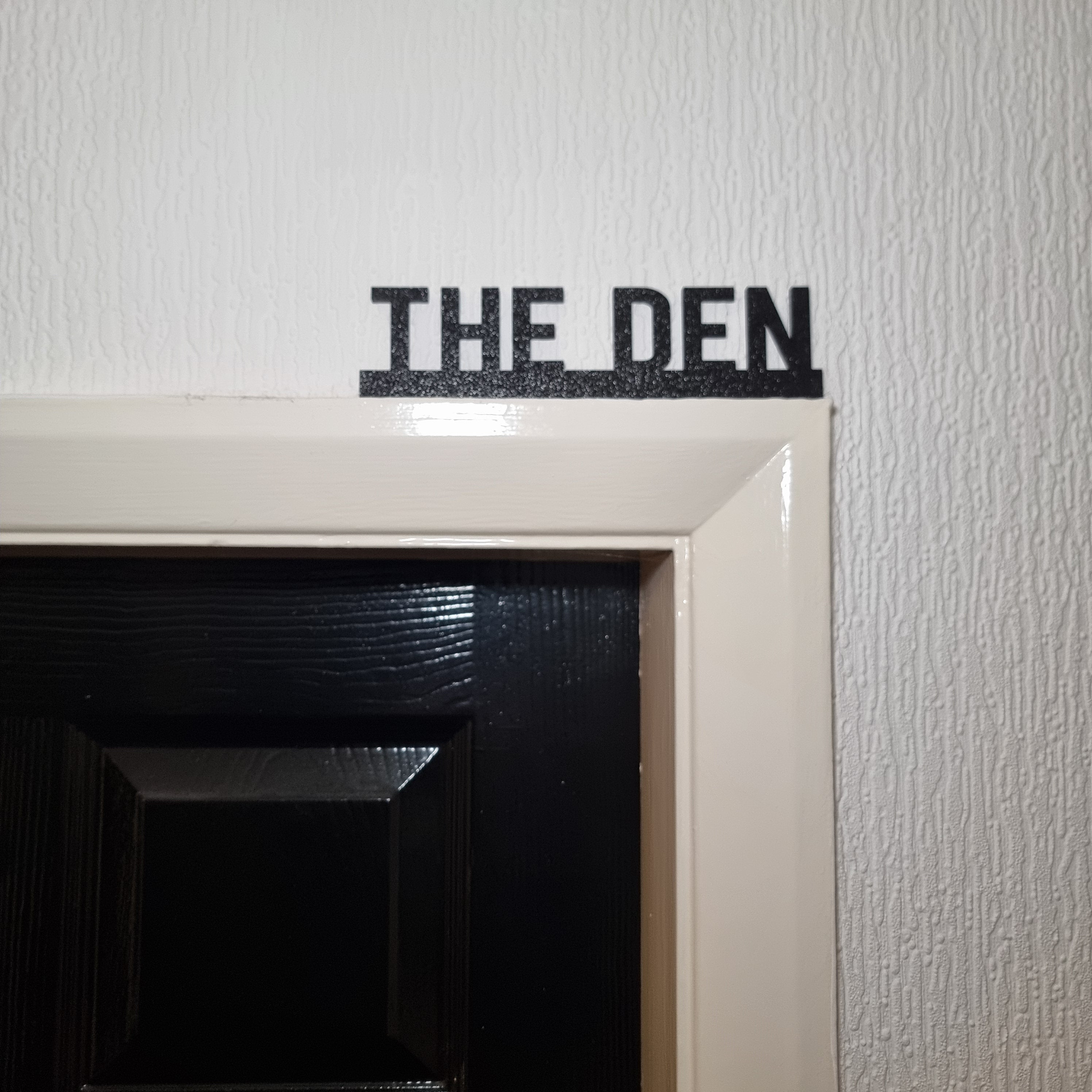 The Den Door topper, shelf decor, wall decor, quirky home interior decor, quirky gift, door decoration