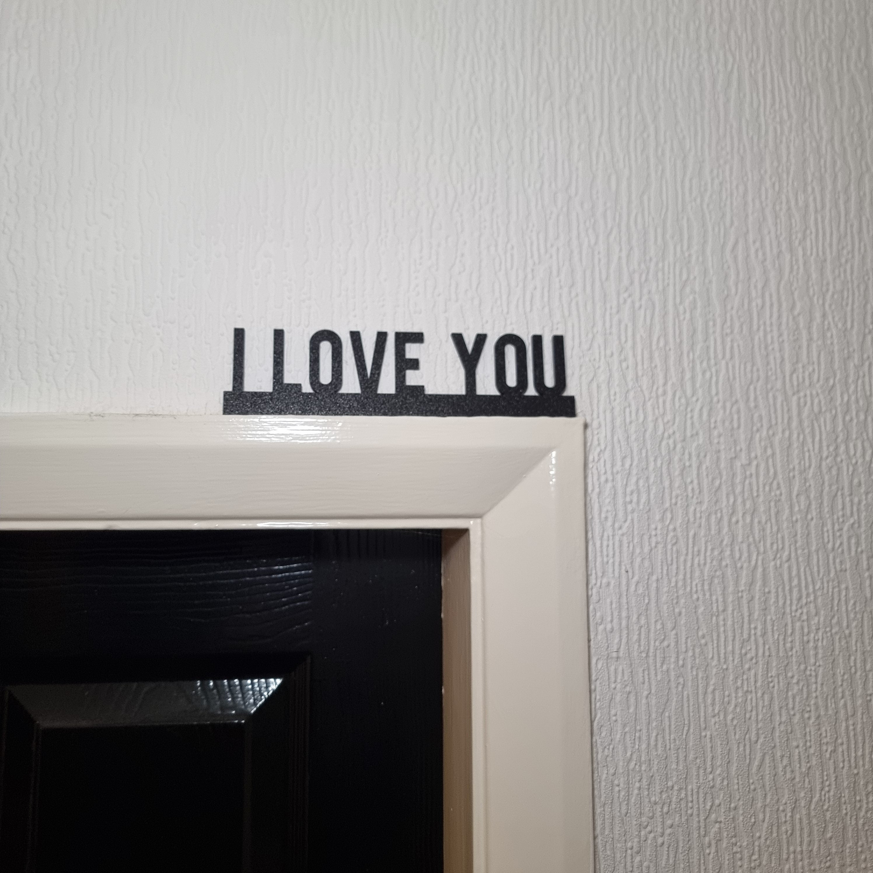 I Love You Door topper, shelf decor, wall decor, quirky home interior decor, quirky gift, door decoration