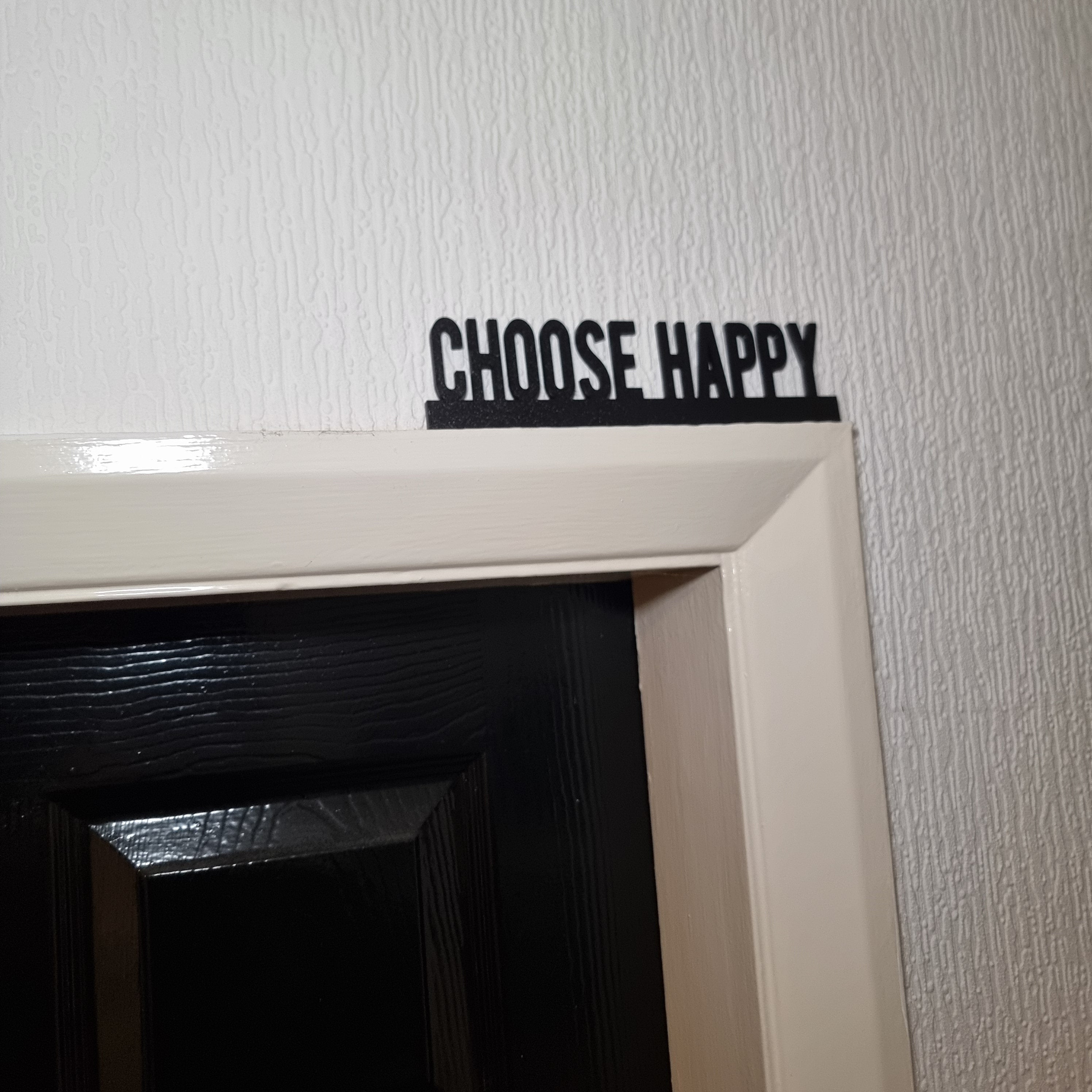 Choose Happy Door topper, shelf decor, wall decor, quirky home interior decor, quirky gift, door decoration