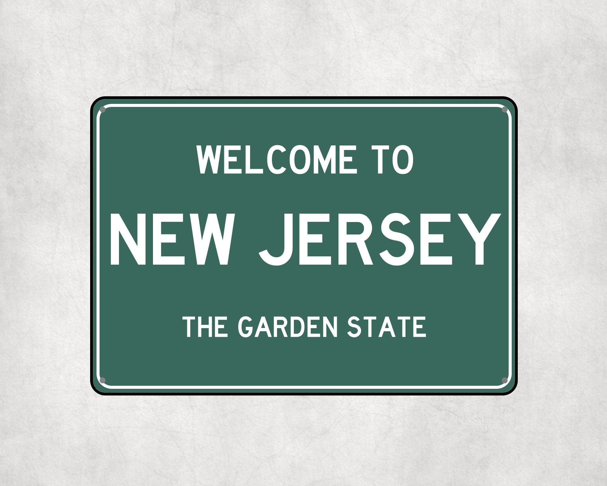 Welcome to New Jersey Sign, New Jersey Metal Sign, New Jersey Gift, New Jersey Gifts, New Jersey Garden State