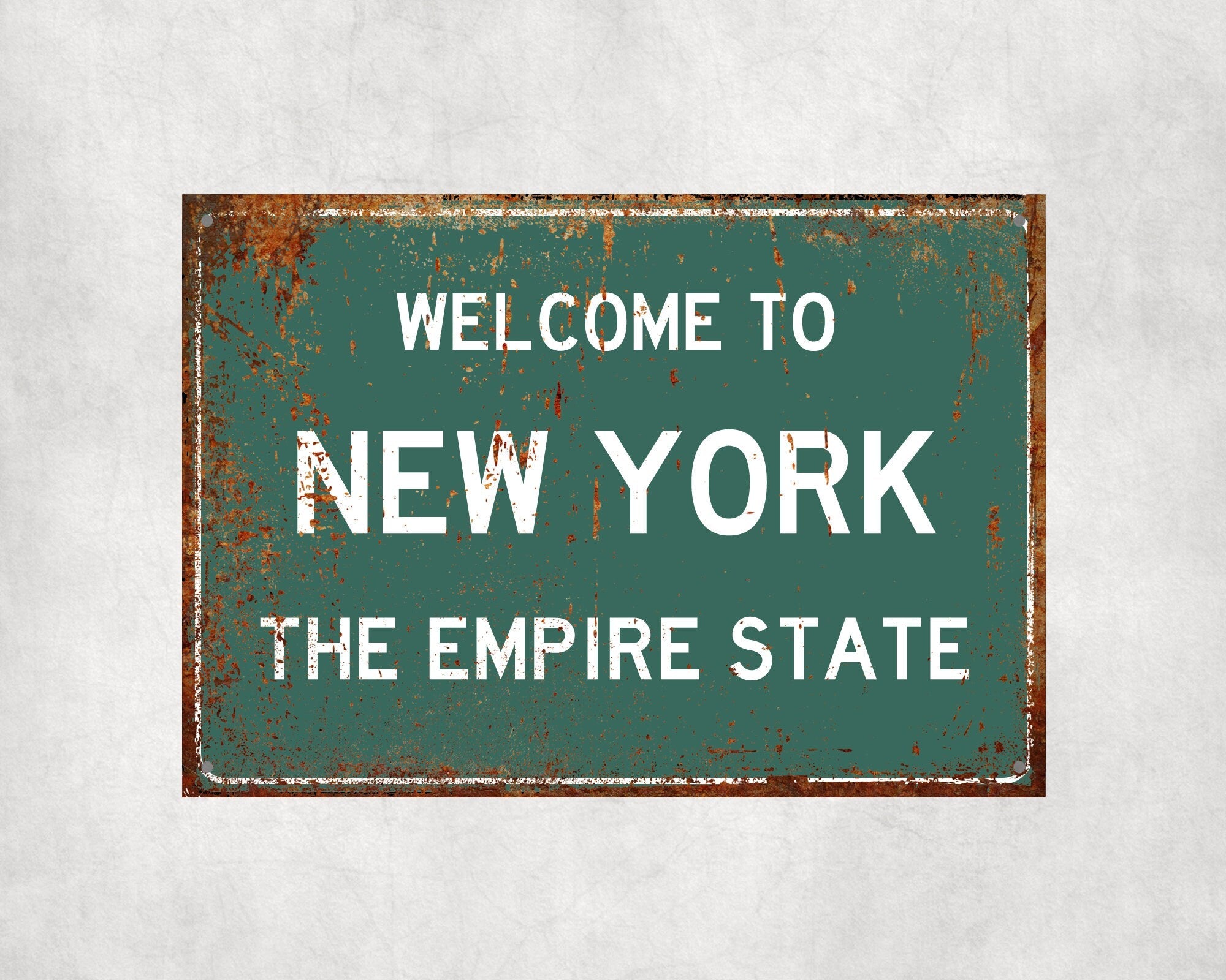 Welcome to New York Sign, New York Metal Sign, New York Gift, New York Gifts, New York Souvenir, New York Empire State