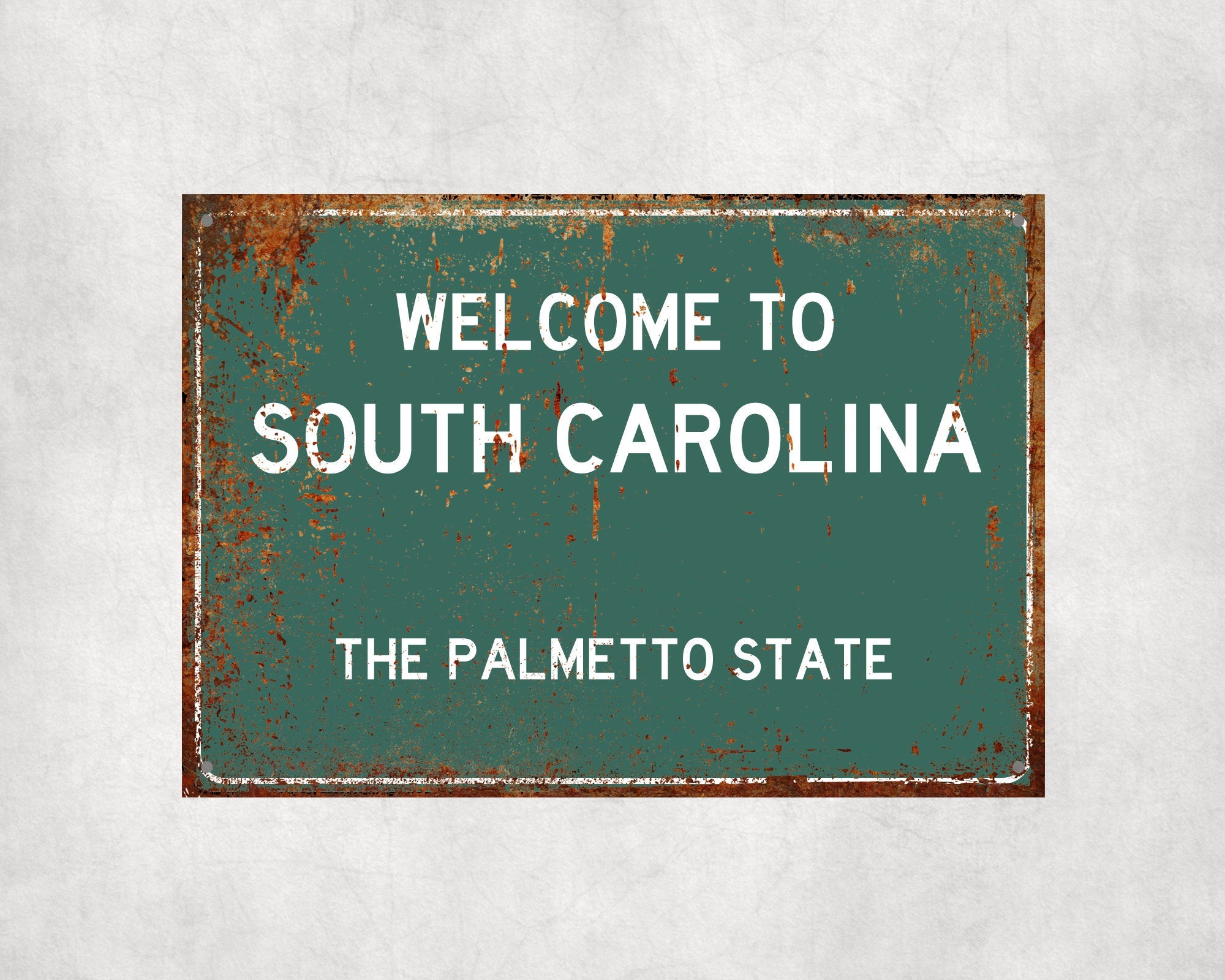 Welcome to South Carolina Sign, South Carolina Metal Sign, South Carolina Gift, South Carolina Gifts, South Carolina Palmetto State