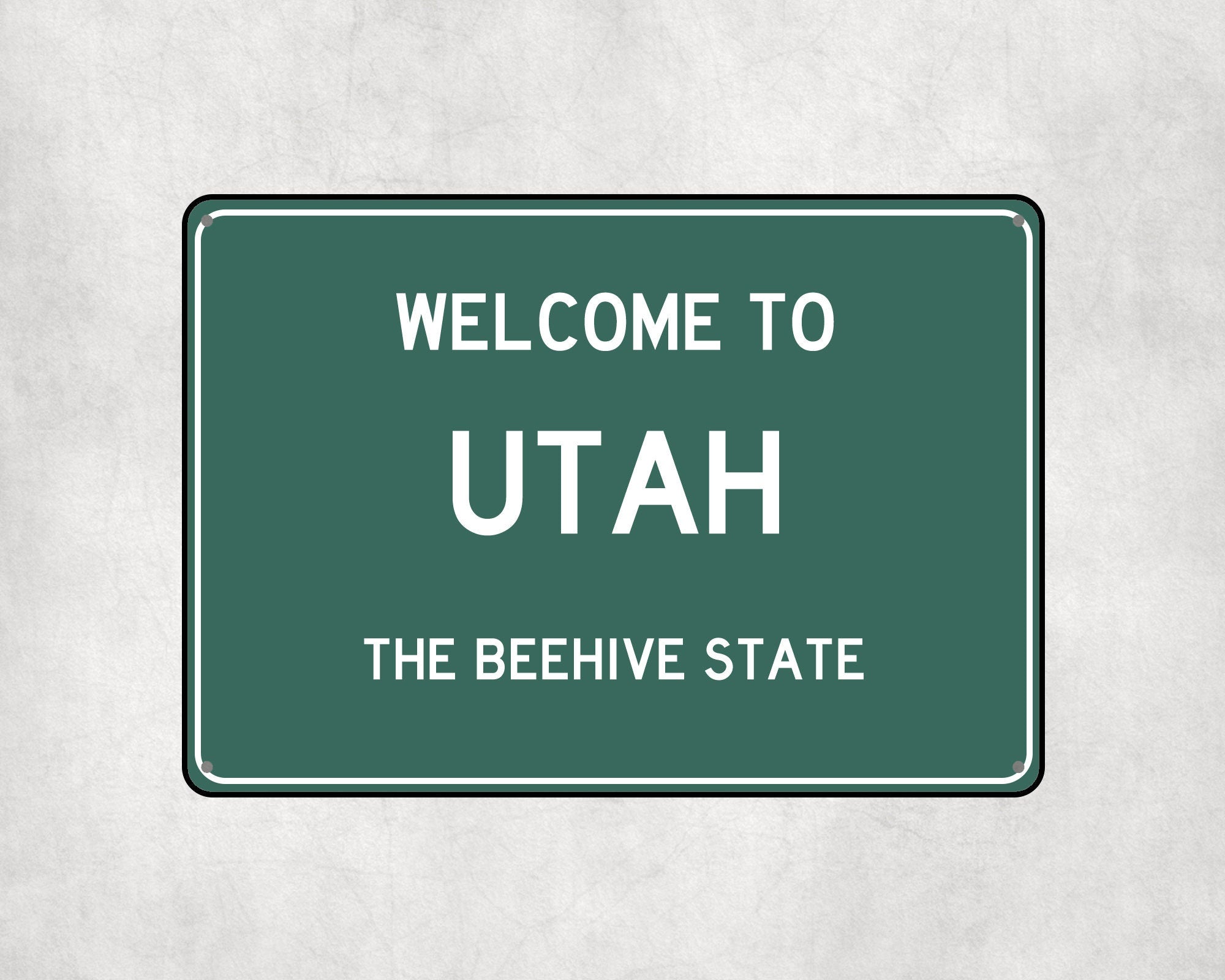 Welcome to Utah Sign, Utah Metal Sign, Utah Gift, Utah Gifts, Utah Souvenir, Utah Beehive State