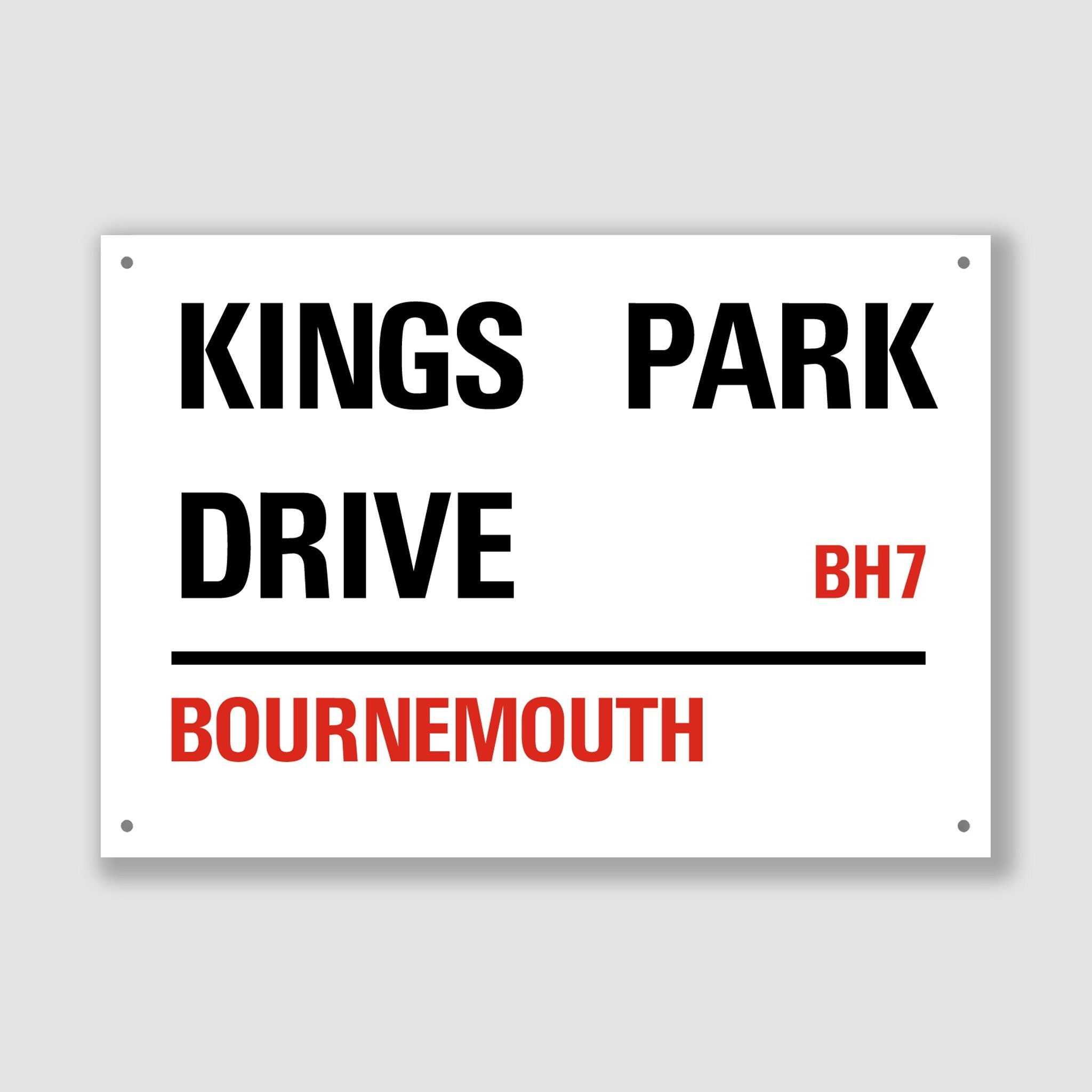 Bournemouth - Kings Park Drive, Street Sign, Bournemouth gift, Bournemouth Souvenir, Bournemouth Keepsake, Bournemouth road sign