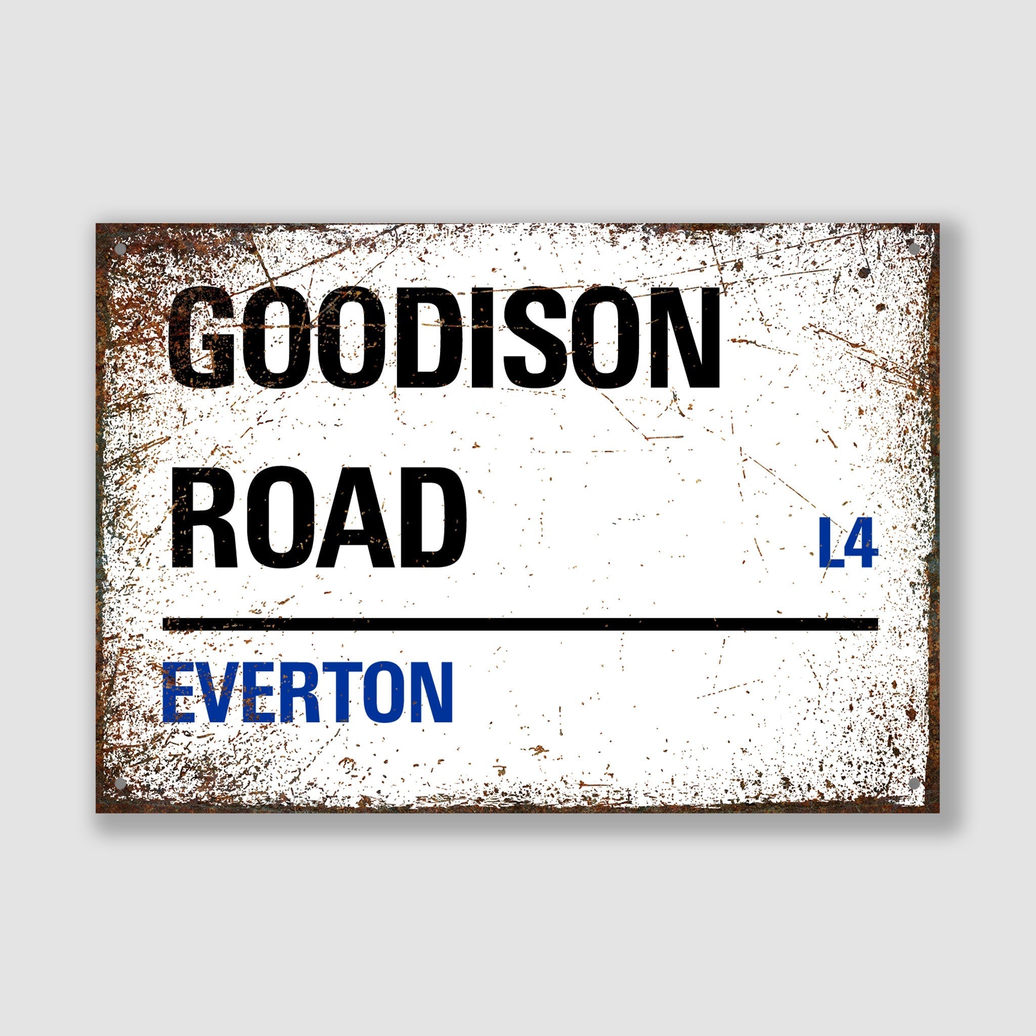 Everton - Goodison Road, Street Sign, Everton gift, Everton Souvenir, Everton Keepsake, Everton Road, Goodison Road Gift