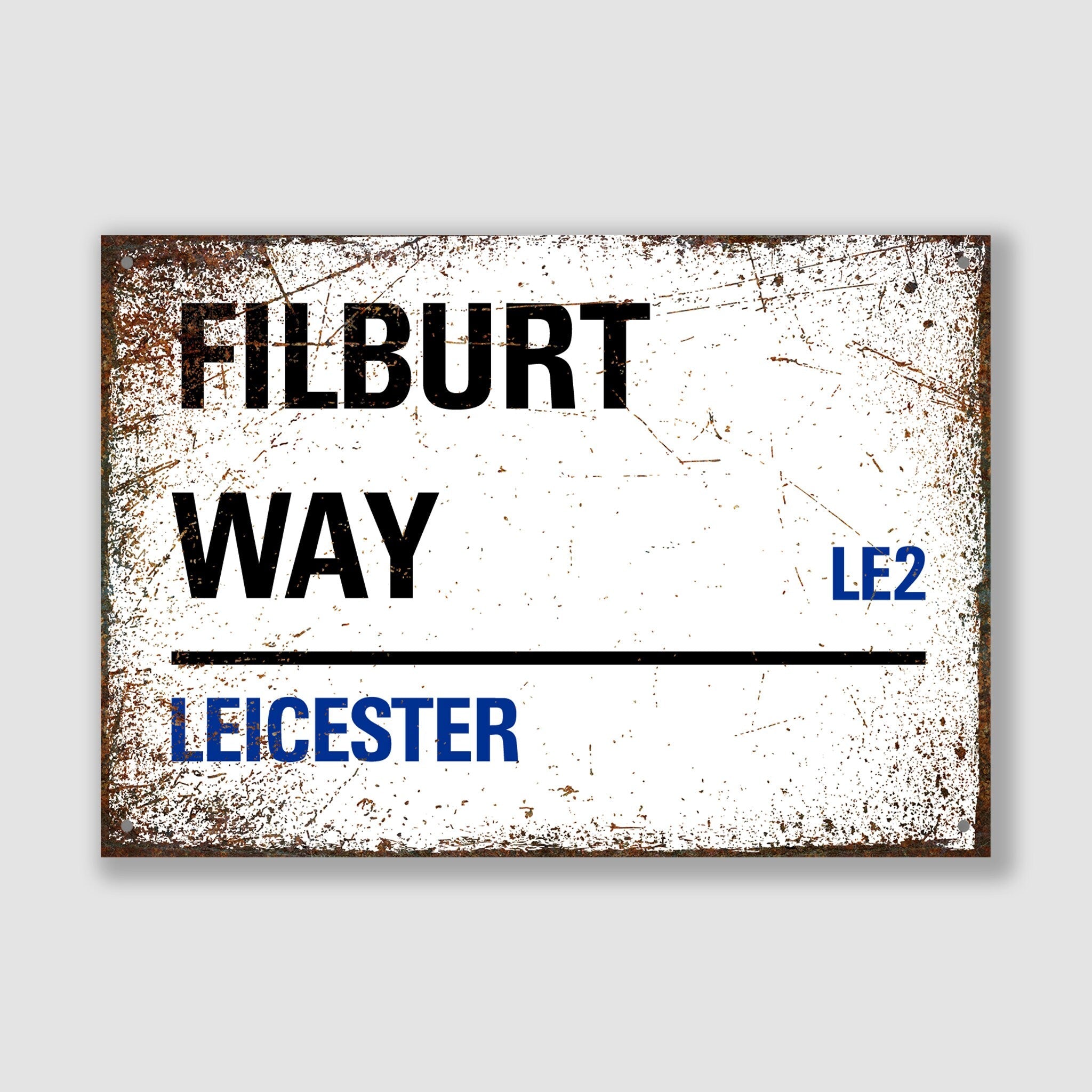 Leicester - Filburt Way, Street Sign, Leicester gift, Leicester Souvenir, Leicester Keepsake, Leicester Road, Filburt Way Gift