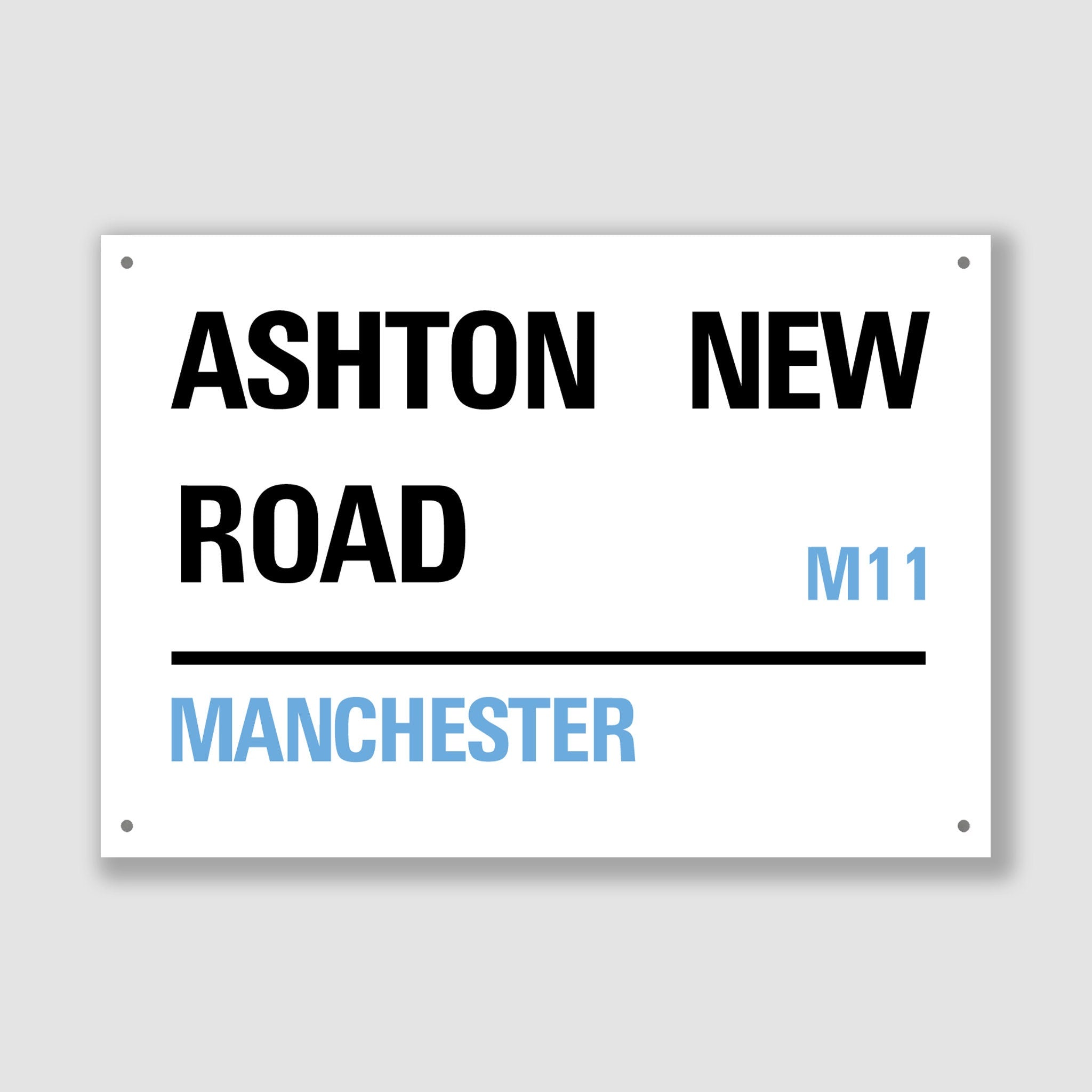 Manchester - Ashton New Road, Street Sign, Manchester gift, Manchester Souvenir, Manchester Keepsake, Manchester Road, Ashton New Road Gift