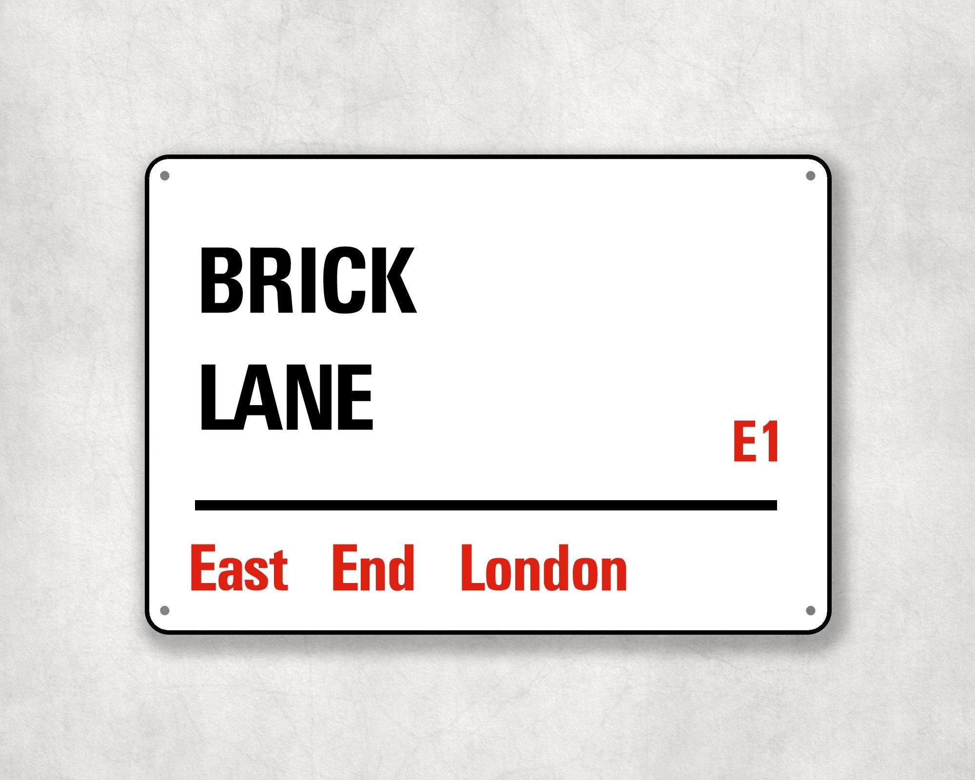 Brick Lane - East End London, Street Sign, Brick Lane gift, Brick Lane Souvenir, Brick Lane Keepsake, London Gifts