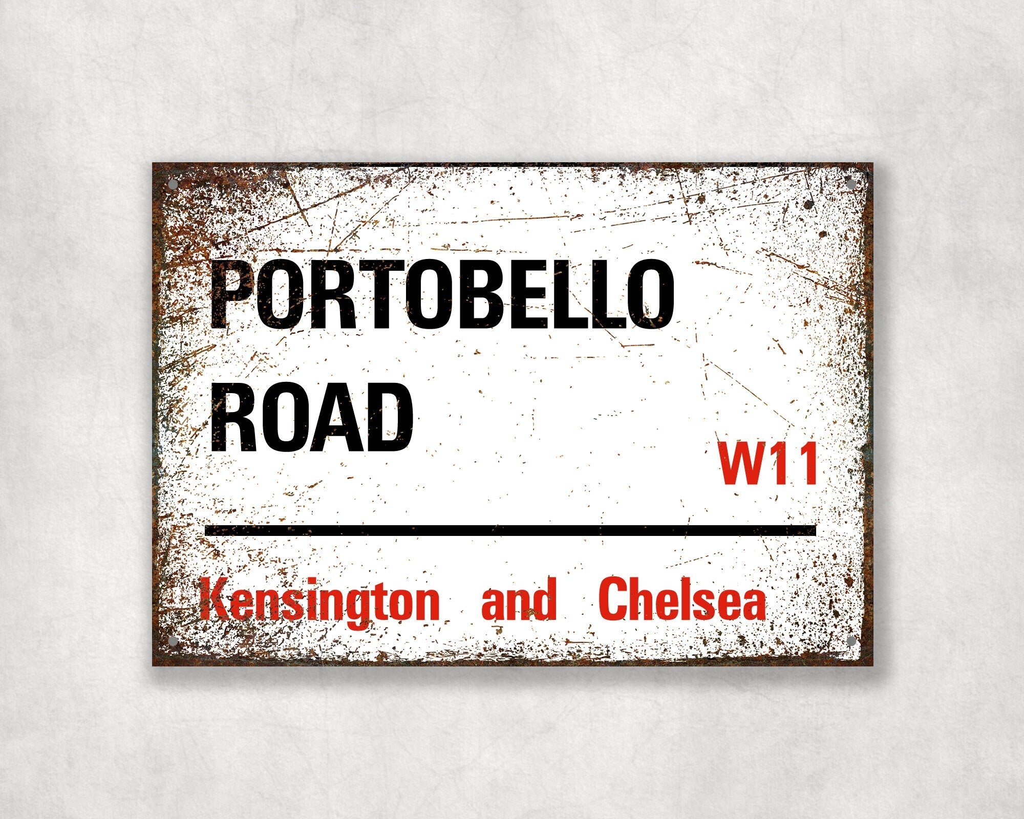 Portobello Road - Kensington and Chelsea, Street Sign, Portobello Road gift, Portobello Road Souvenir, Portobello Road Keepsake,London Gifts