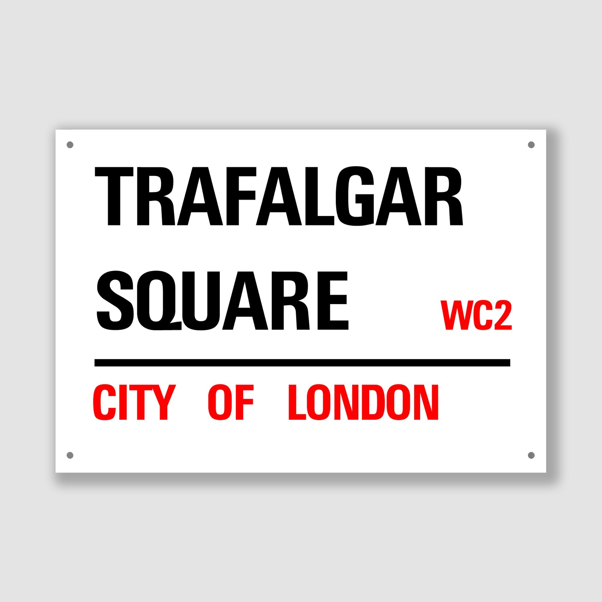 Trafalgar Square - City of London, Street Sign, Trafalgar Square gift, Trafalgar Square Souvenir, Trafalgar Square Keepsake, London Gifts