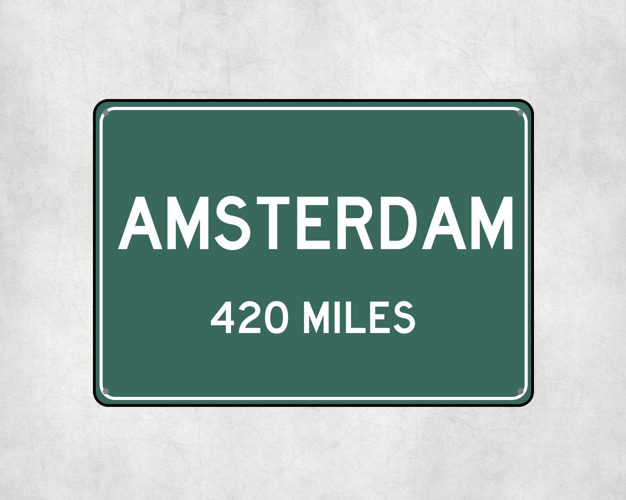 PERSONALIZED AMSTERDAM Sign, Amsterdam City Distance Sign, City of Amsterdam Gift, Amsterdam Gifts, Amsterdam Souvenir, Amsterdam Signs