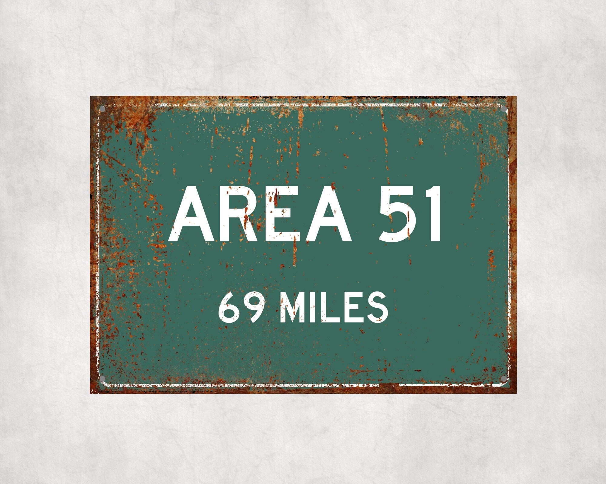 PERSONALIZED AREA 51 Sign, Area 51 City Distance Sign, City of Area 51 Gift, Area 51 Gifts, Area 51 Souvenir, Area 51 Signs